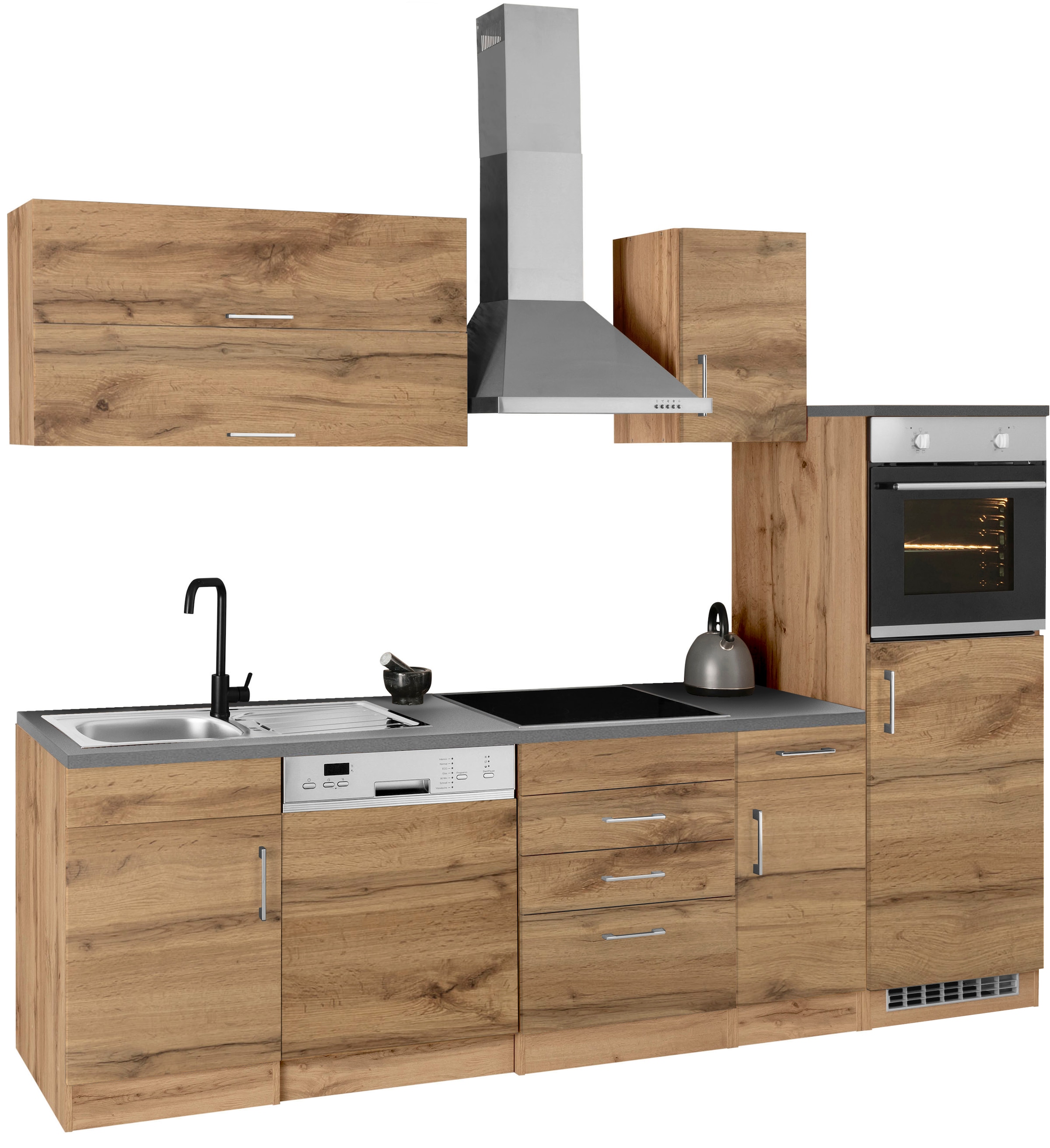 KOCHSTATION Küchenzeile »KS-Colmar« ohne E-Geräte, Breite 270 cm