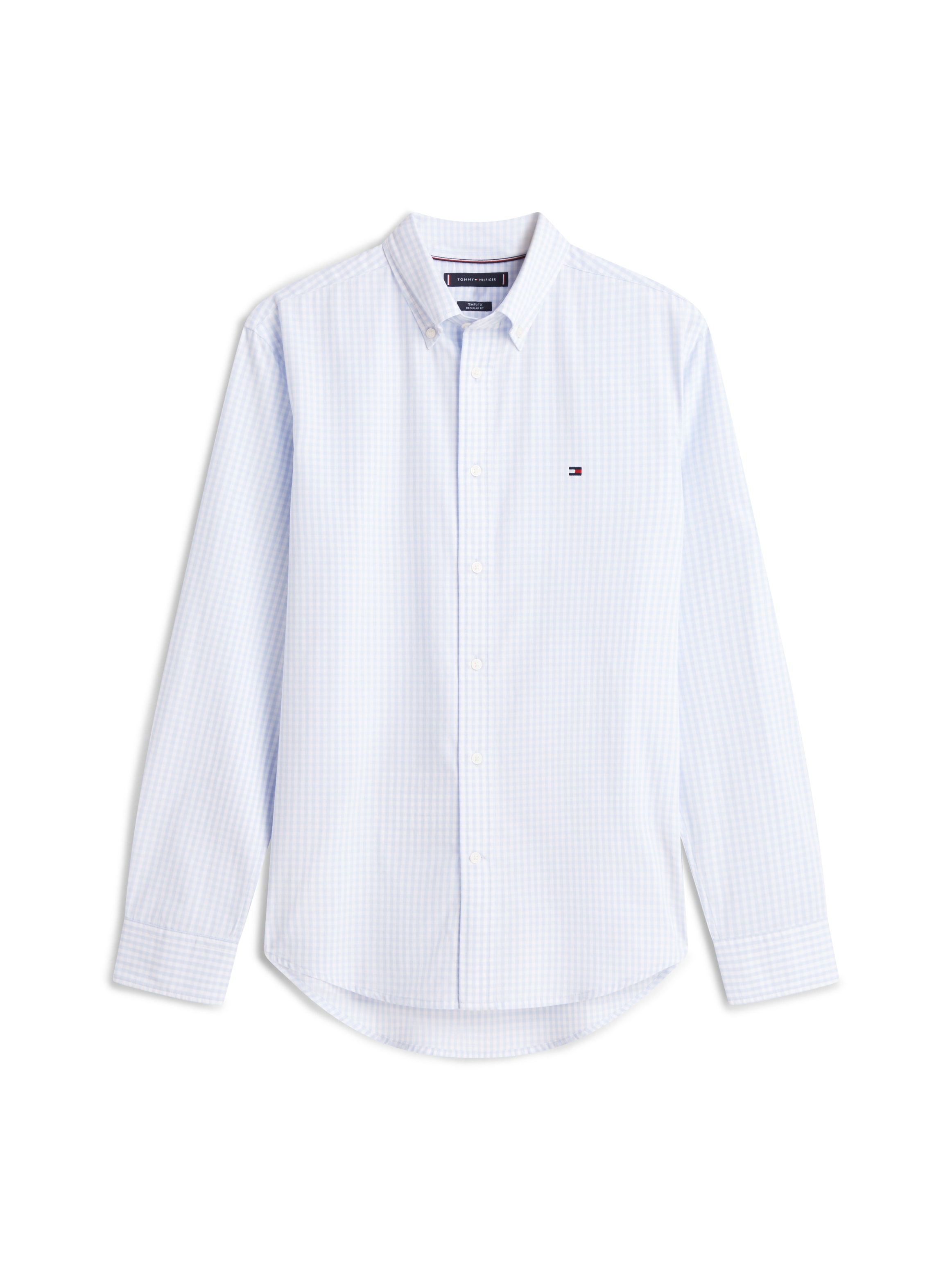Tommy Hilfiger Chemise à manches longues »FLEX POPLIN BIG GINGHAM« regular fit, Button-down-Kragen