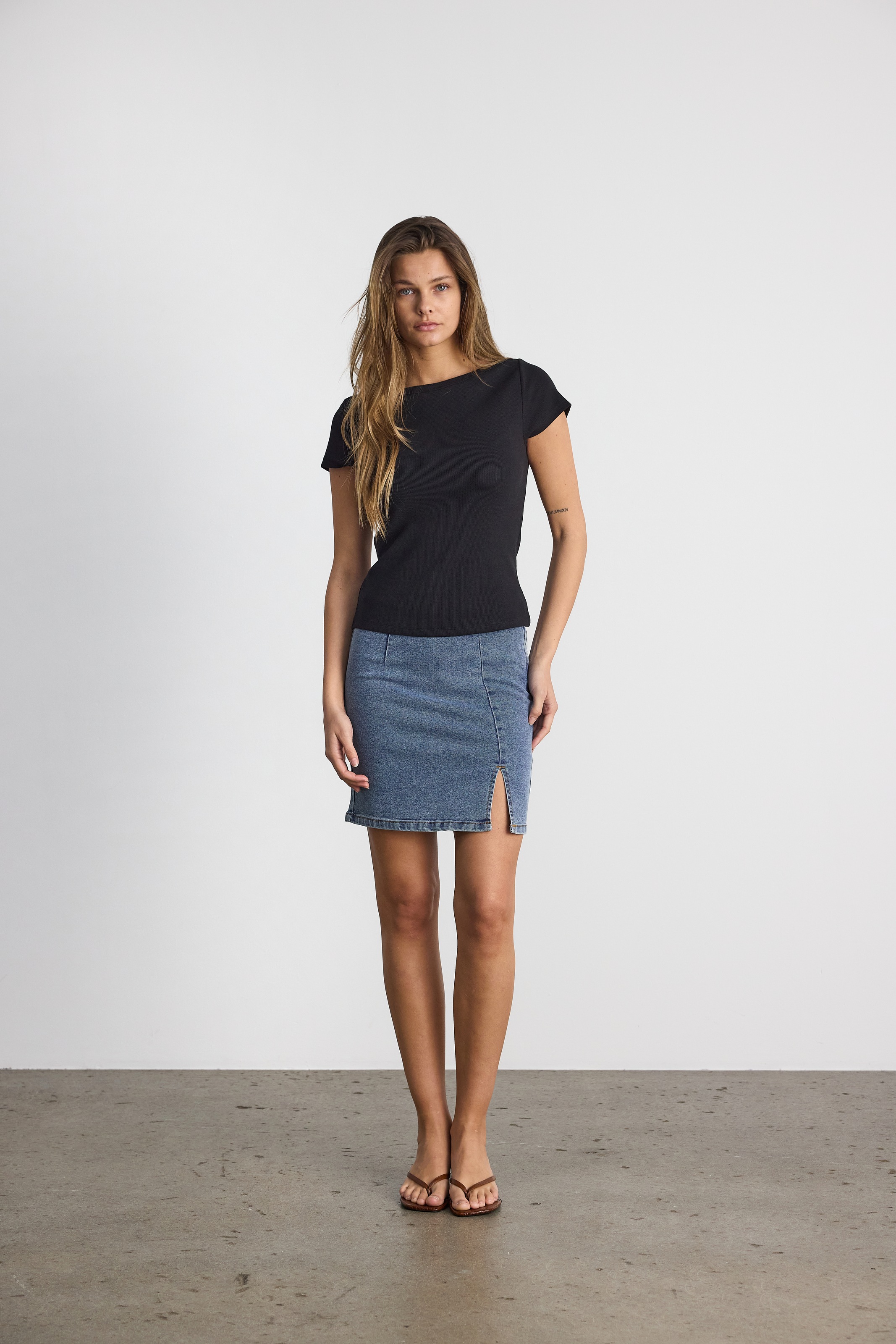 Noisy may T-shirt à manches courtes »NMMAYA S/S BOATNECK TOP NOOS« Baumwollmischung, regular fit