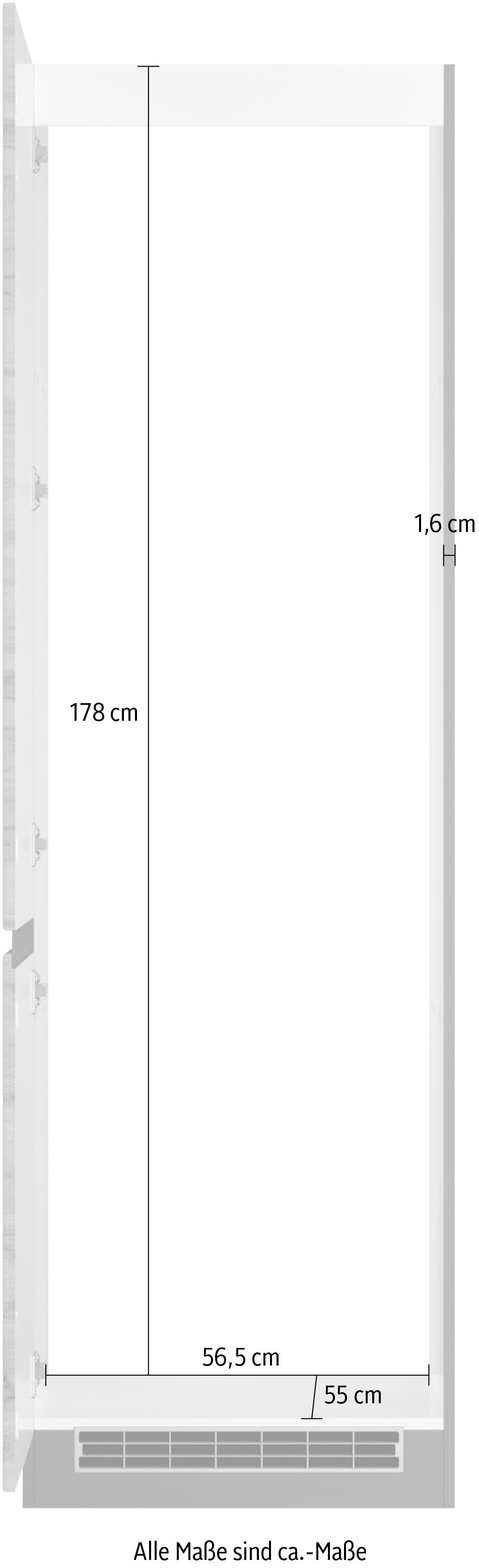 KOCHSTATION Armoire réfrigérée encastrable »KS-Riesa« Largeur 60 cm, façades MDF