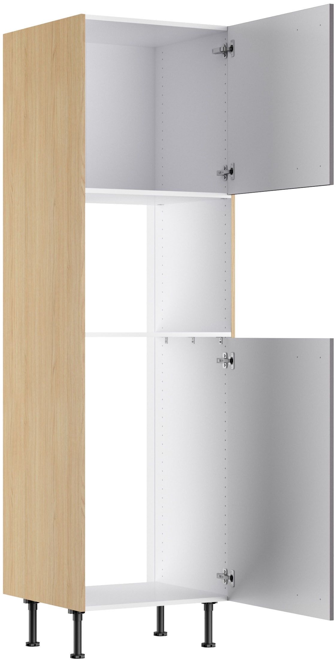 KOCHSTATION Mikrowellenumbauschrank »KS-Lucy« Breite 60 cm, mit 2 Türen, Soft-Close, höhenverstellbare Füsse