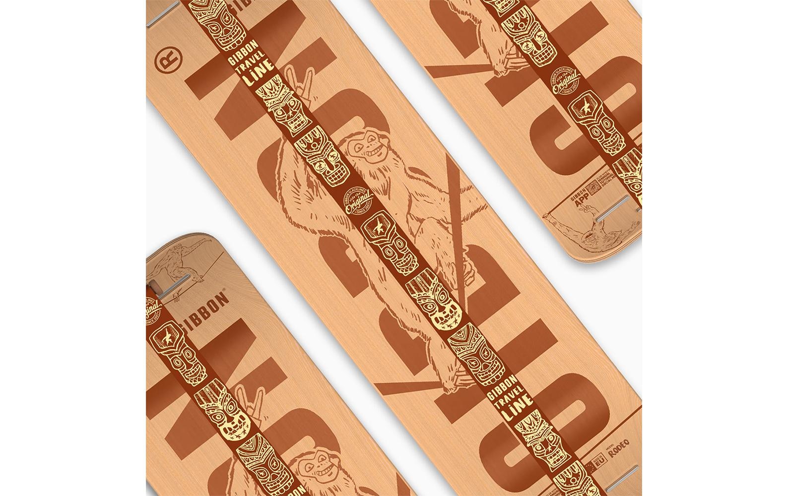 Gibbon Planche d'équilibre »Slackboard Set Roots Rocker Trave l Set Buche«