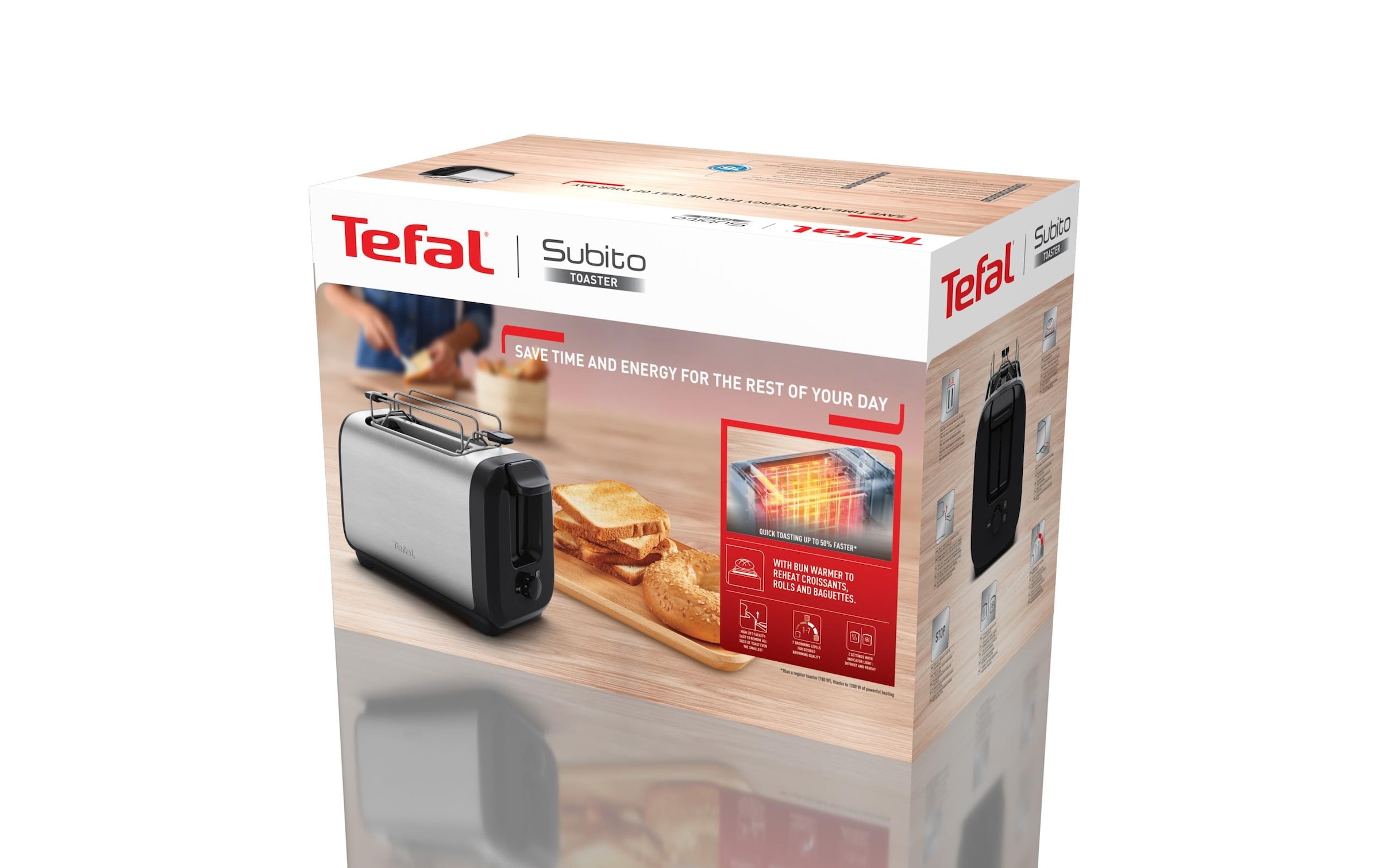 Tefal Grille-pain »Subito TT5S1D« 1800 W