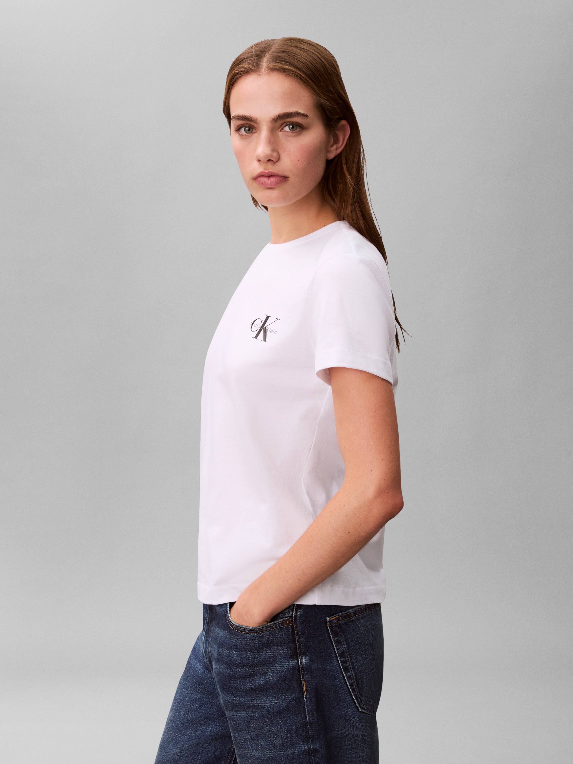 Calvin Klein T-shirt »MONOLOGO CN 2 PACK TEE« Paquet, pack de 2, 2 , inscription logo
