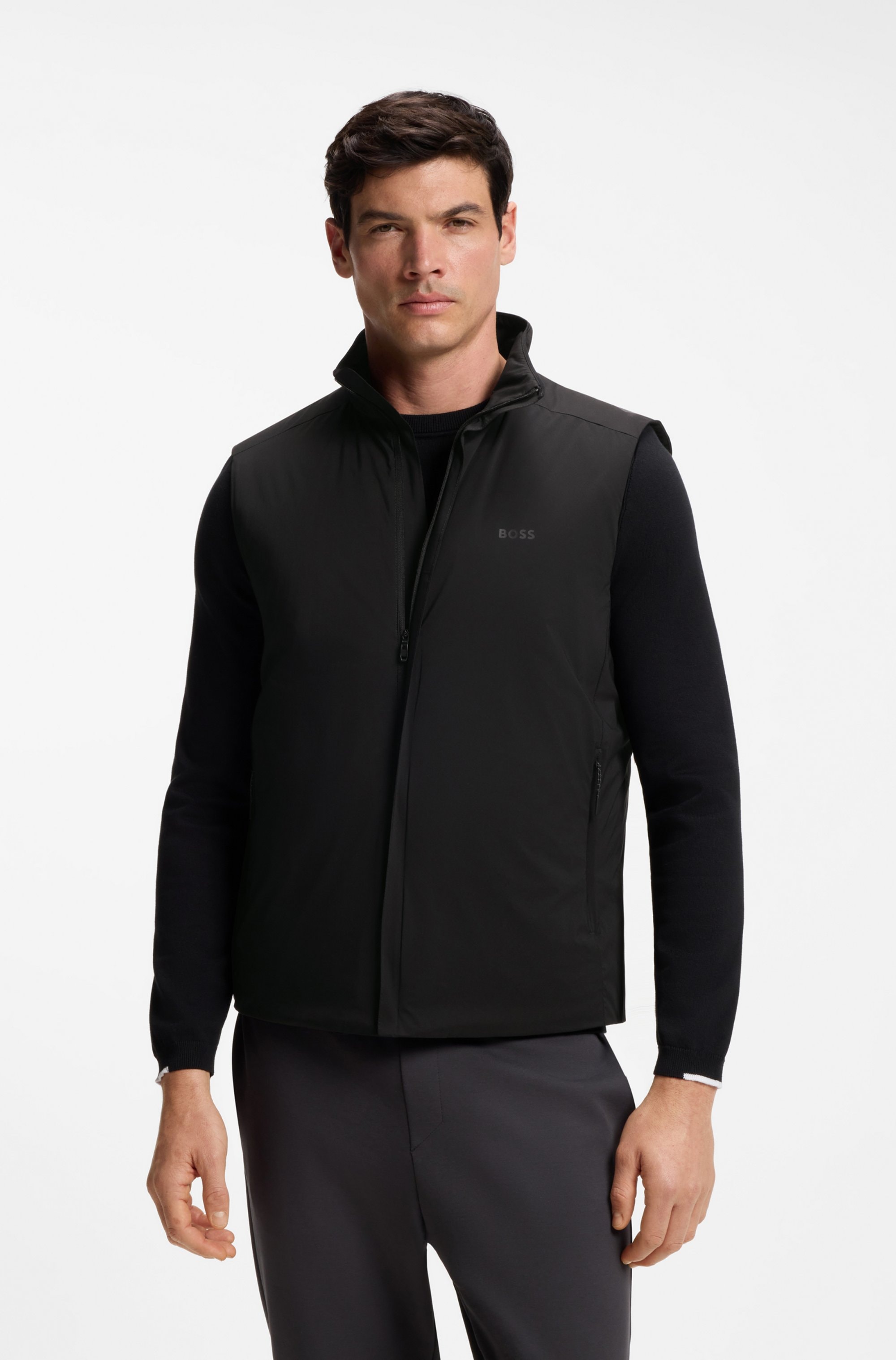 BOSS GREEN Gilet fonctionnel Regular Fit, 4-Wege-Stretch-Qualität, Highloft-Stretch-Wattierung