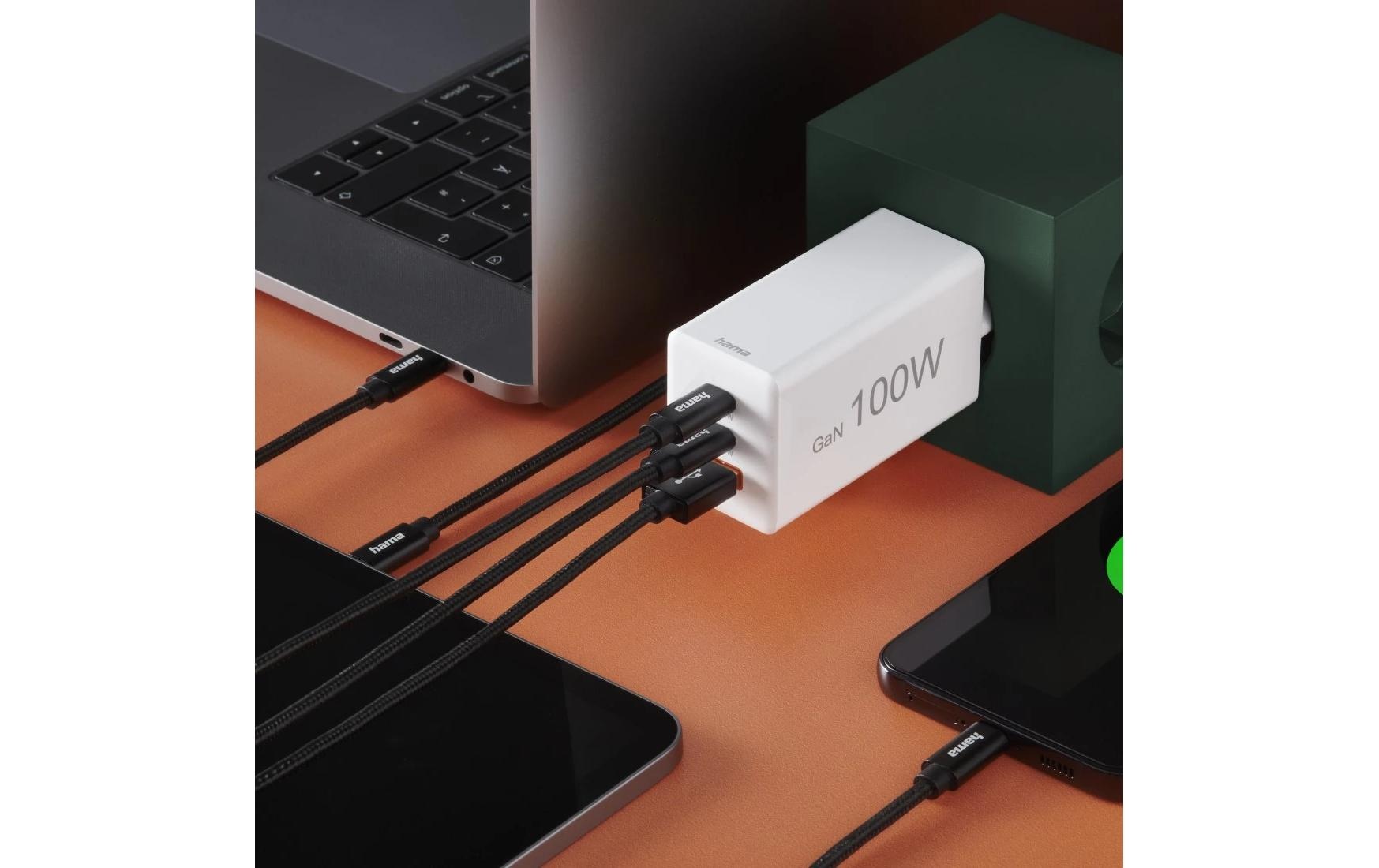 Hama Chargeur USB »Gan charger 1x USB-A 2x USB-C 100 W«