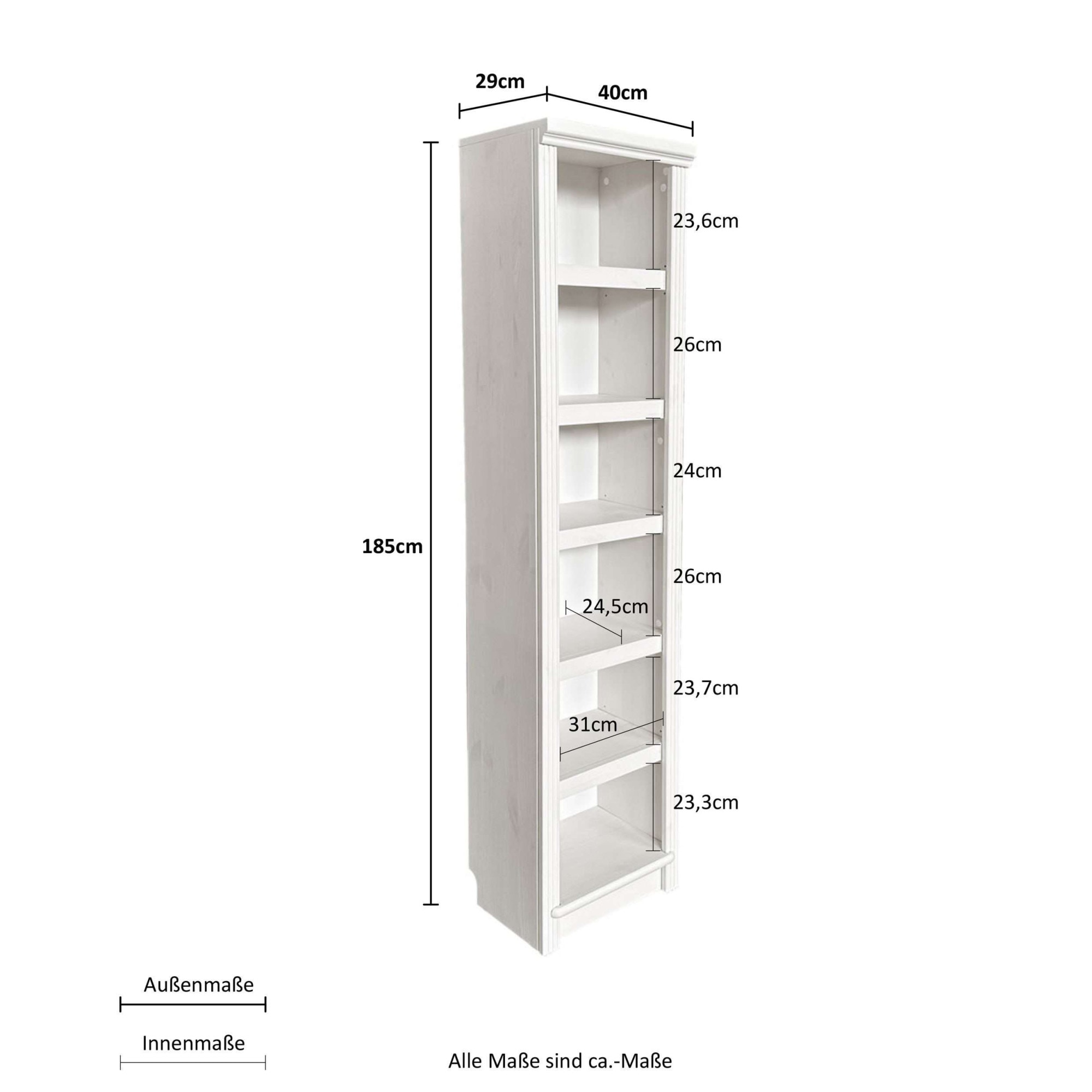 GOODproduct Étagère sur pied »Riga« aus massiver Kiefer, FSC®-zertifiziert