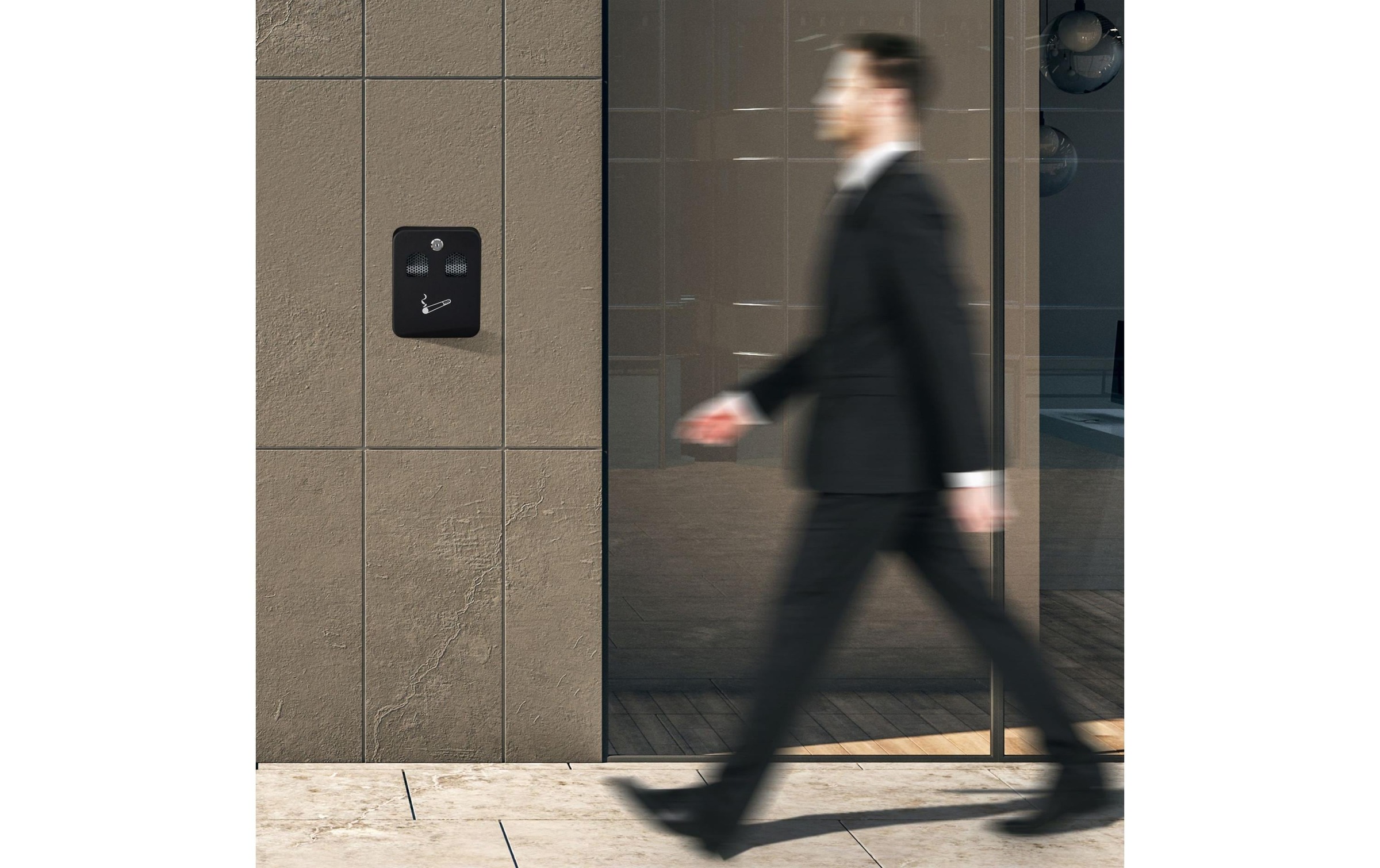 relaxdays Cendrier »für aussen Schwarz/Silber« 1 Behälter