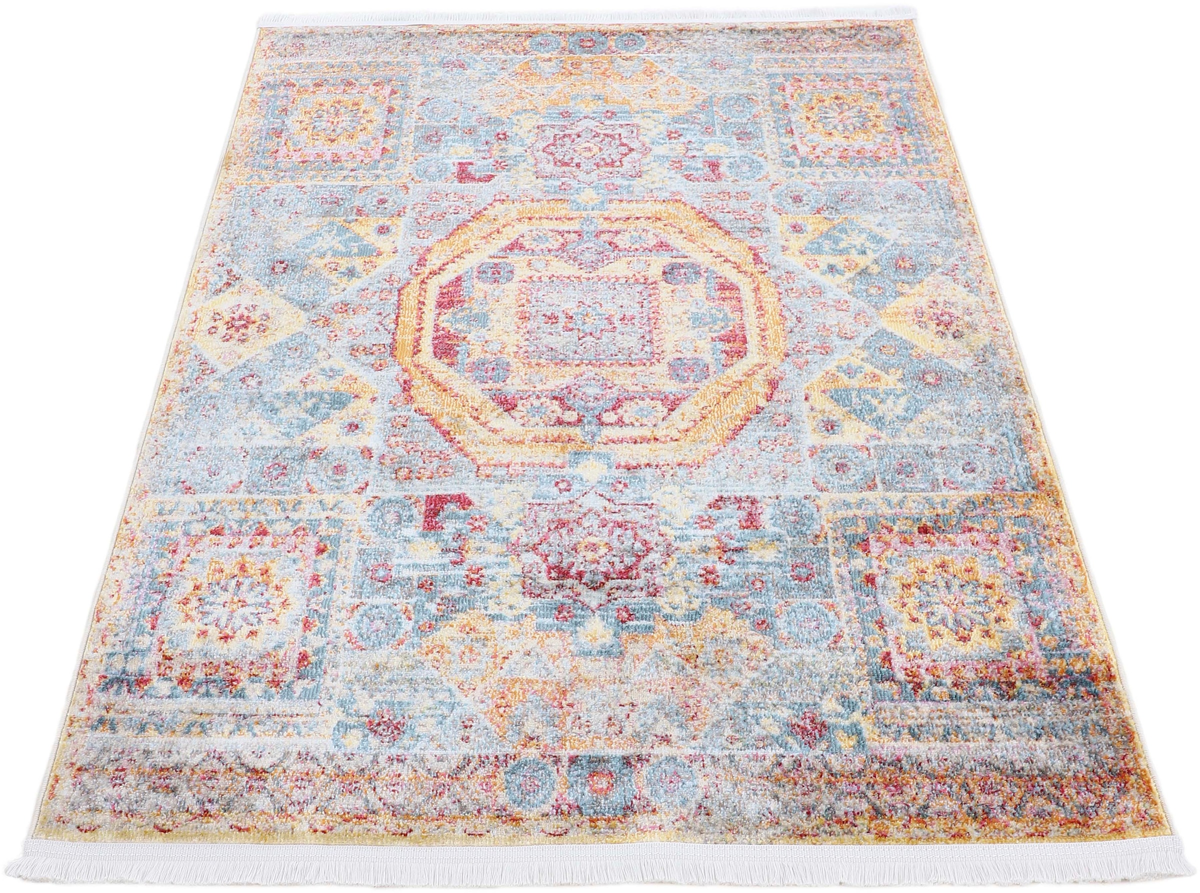 carpetfine Tapis »Helen« Rectangulaire 7 mm Höhe Look vintage orient, salon
