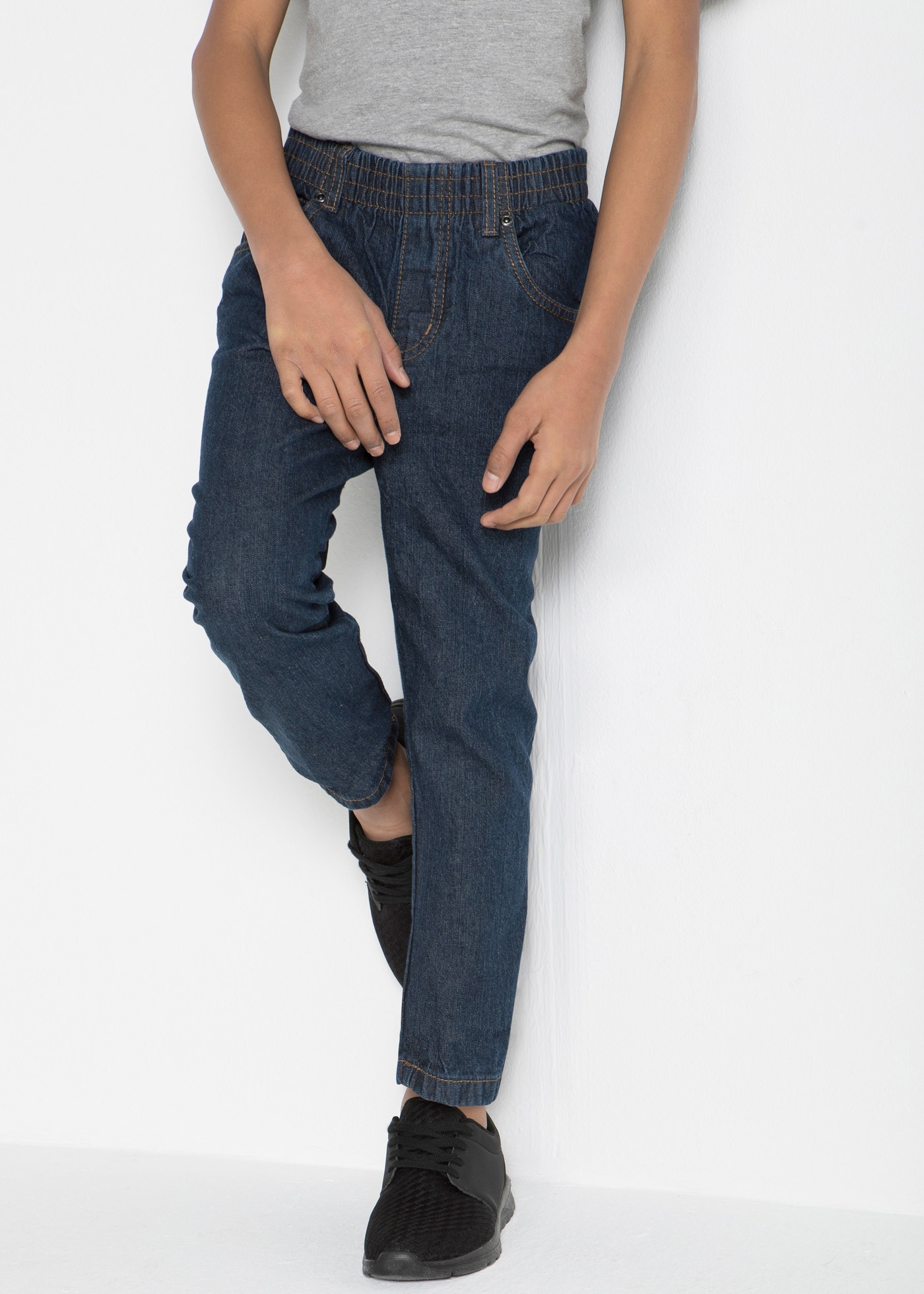 bonprix Pantalon à enfiler »Regular Fit Schlupfhose aus reiner Baumwolle, Straight (3er-Pack)«  Regular Fit Schlupfhose aus reiner Baumwolle, Straight (3er-Pack)