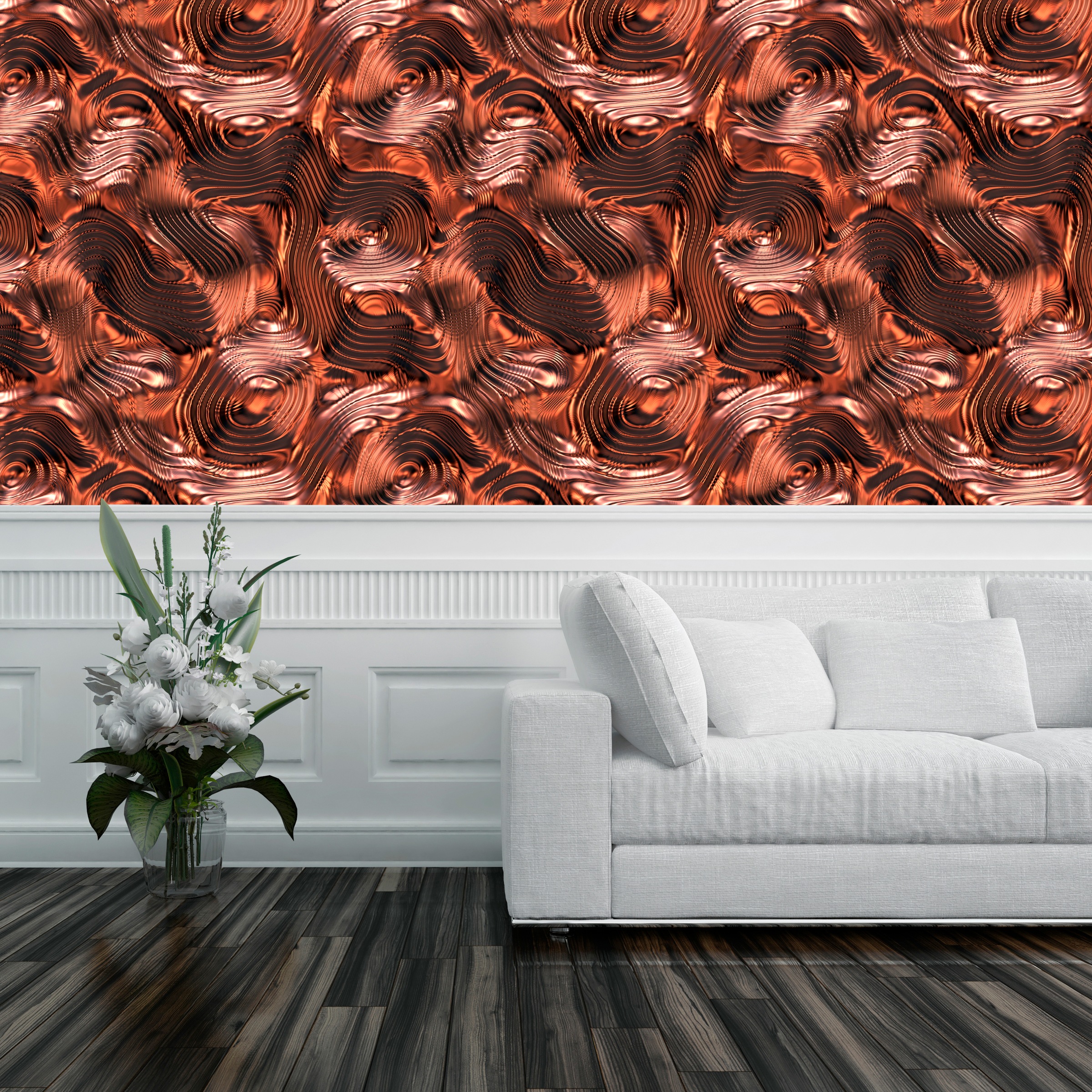 queence Papier peint vinyle »Oancoitha« Optique 3D | imprimé 90x250cm, selbstklebend, kinderleichte Anbringung, , Sticker