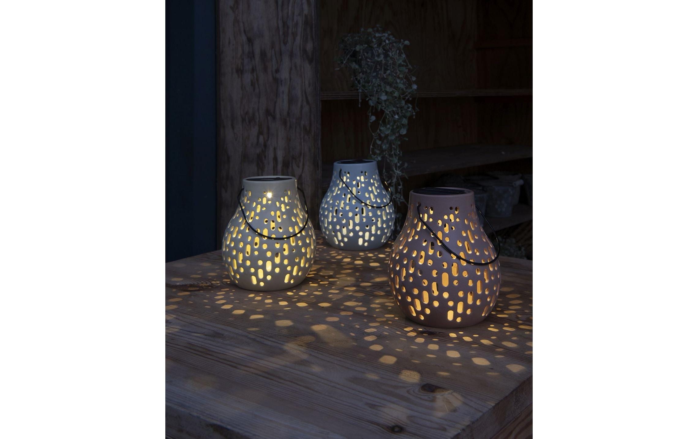 STT LED Solarleuchte »Solar Ceramic Lamp« Warmweiss