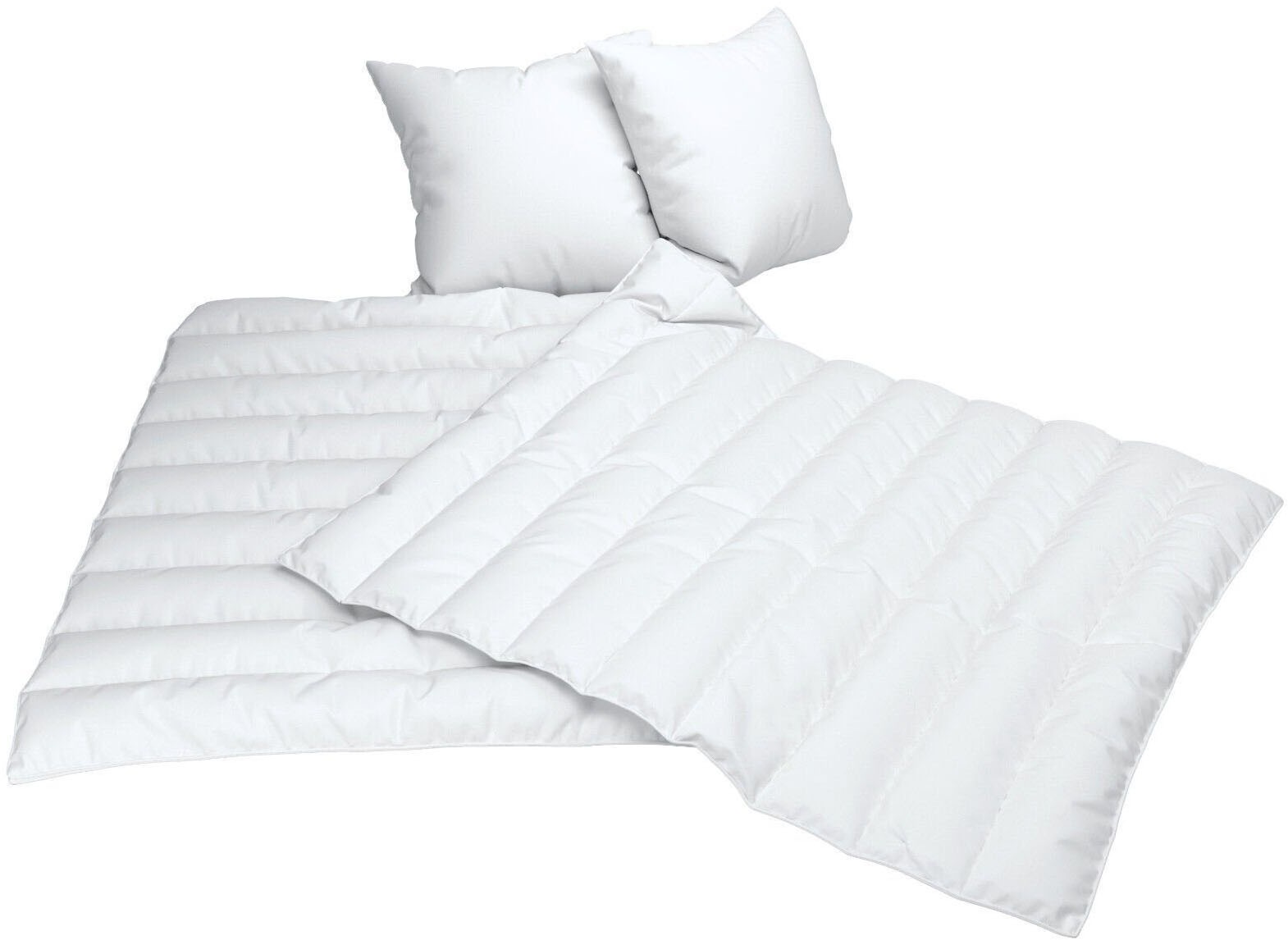 Jekatex Microfaserbettdecke + Kopfkissen »Schlafkomfort fürs ganze Jahr!« 2-tlg oder 4-tlg, Bettenset 135x200/155x220+80x80/40x80cm