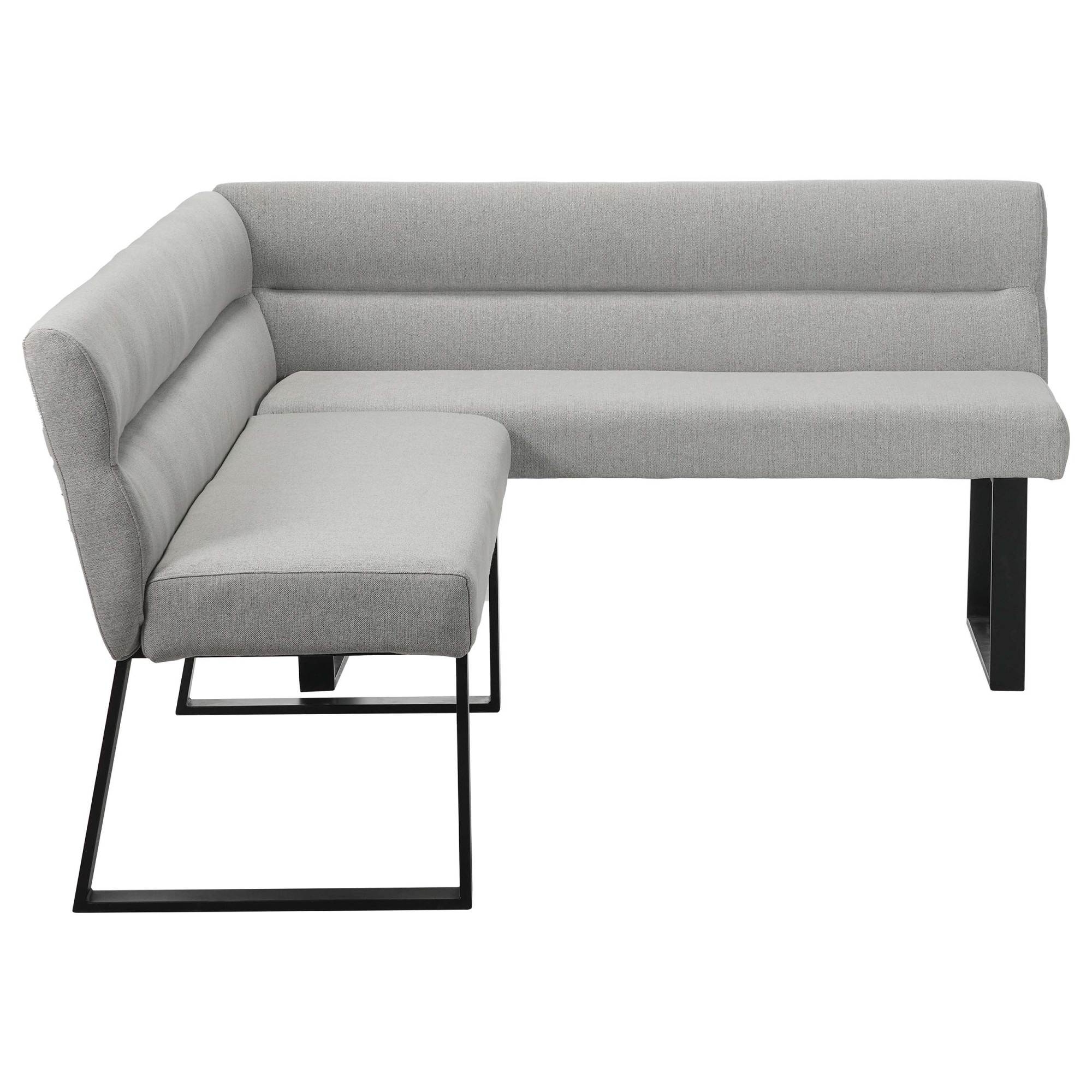 GOODproduct Banc de salle à manger »Ivanna« schwarzes Metallgestell, Webstoff Bezug, Breite 193/152