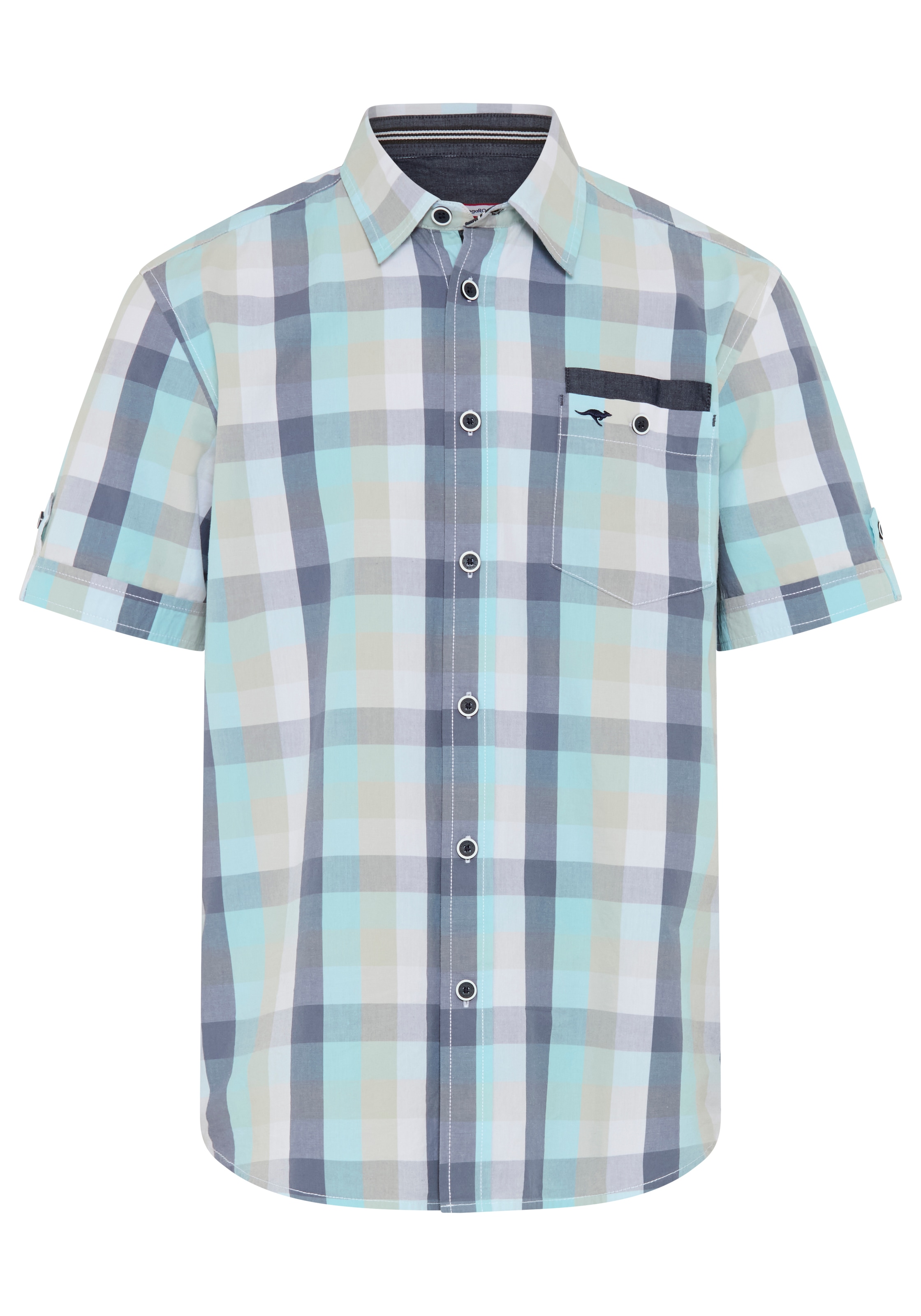 KangaROOS Kurzarmhemd Kurzarm, für Casual- und Streetwear, aus Baumwolle, Comfort Fit