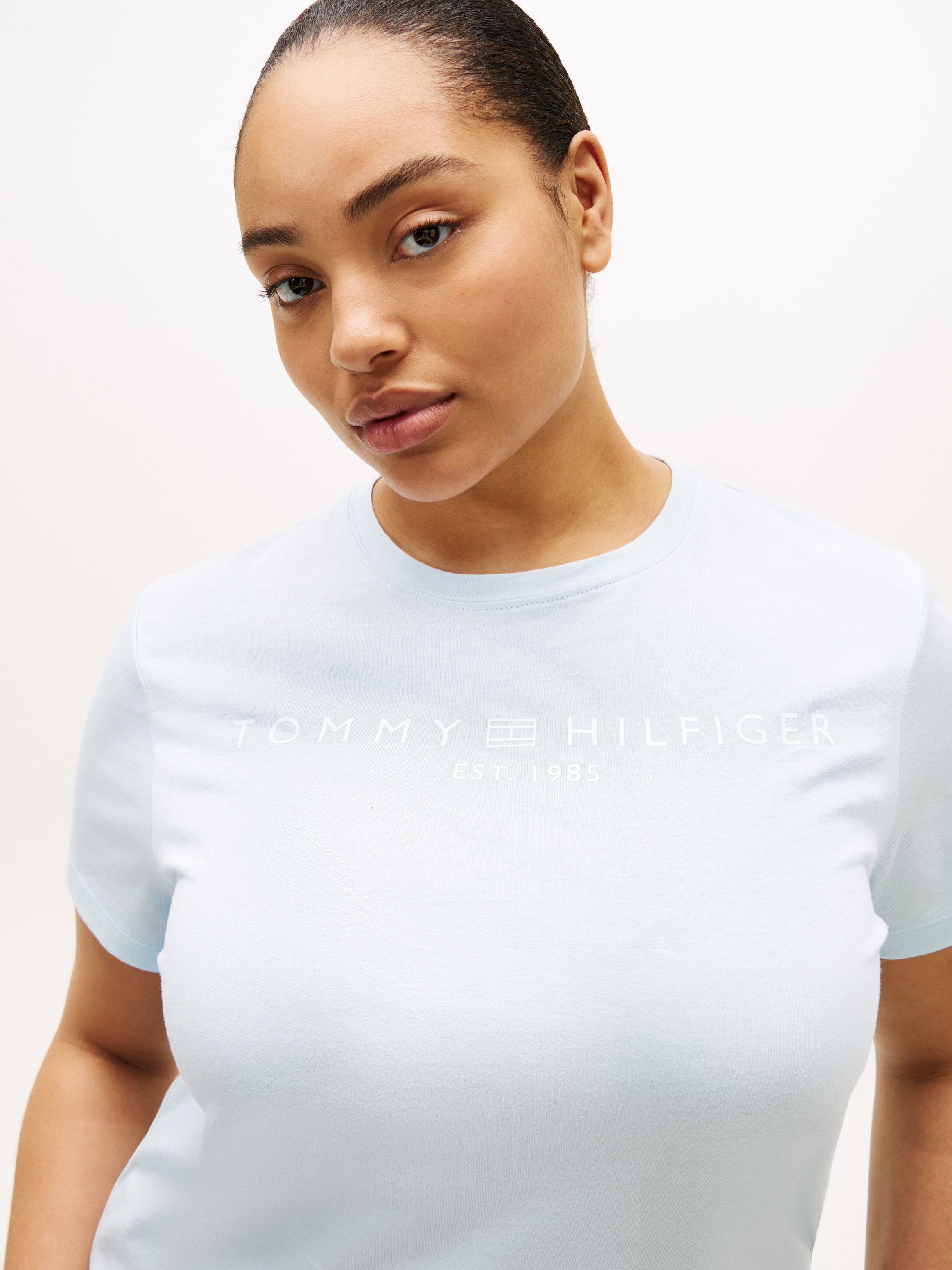 Tommy Hilfiger Curve T-Shirt »CRV REG CORP LOGO C-NK SS« in grossen Grössen