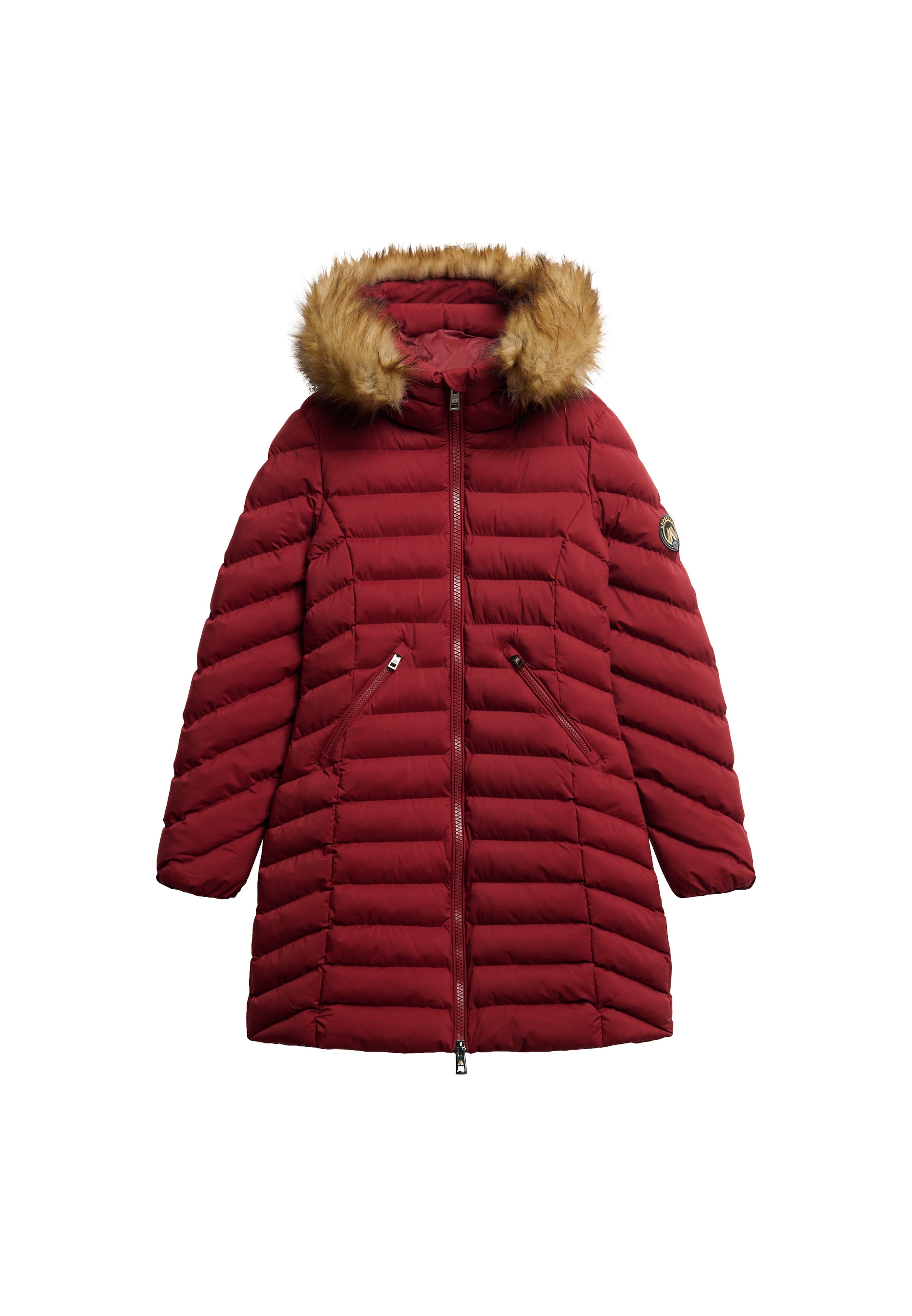 Superdry Veste matelassée »FUJI FAUX FUR HOOD MID LENGTH« mit Kapuze