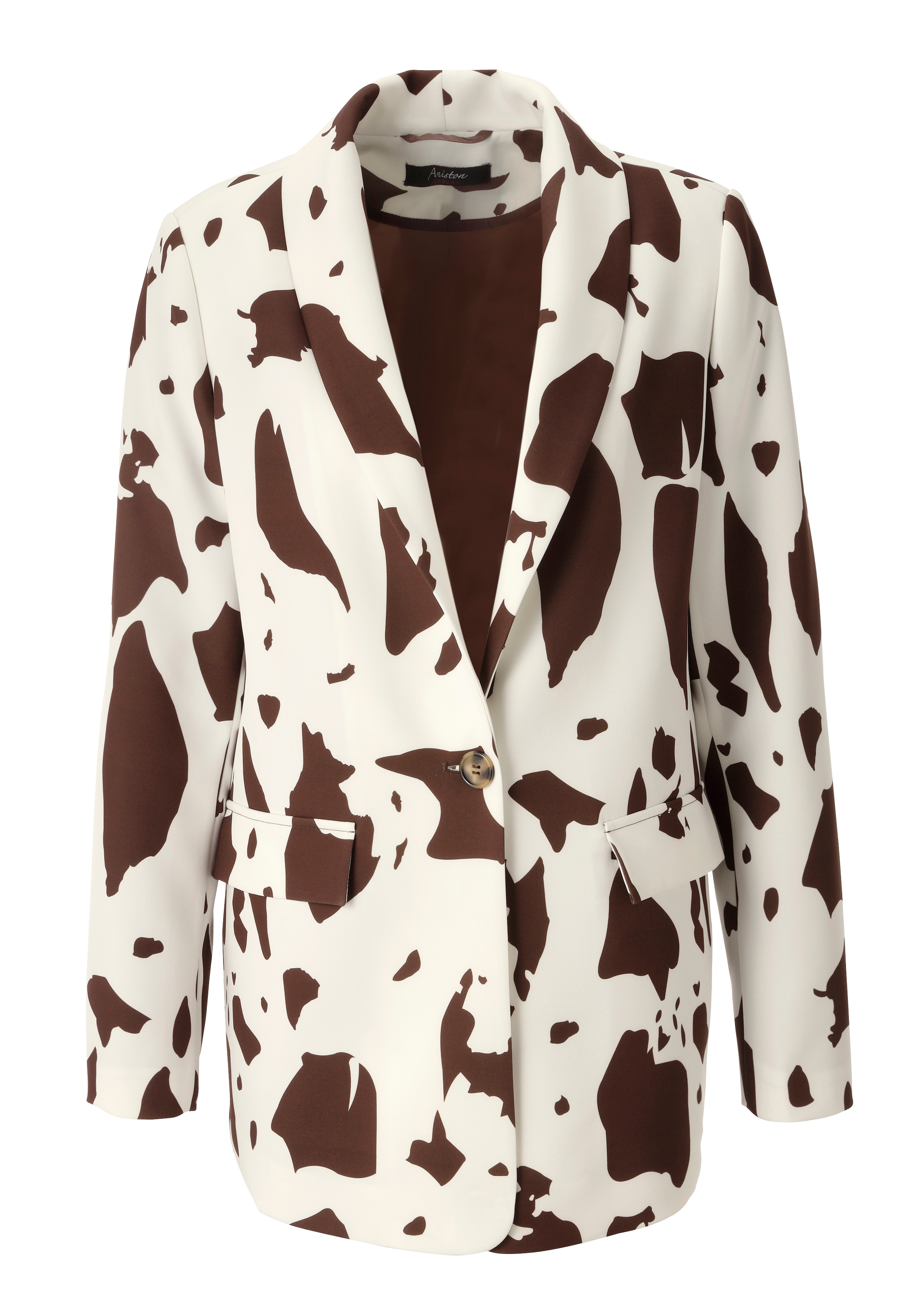 Aniston CASUAL Blazer long mit topaktuellen Kuh-Flecken -jedes Teil ein Unikat - NEUE KOLLEKION