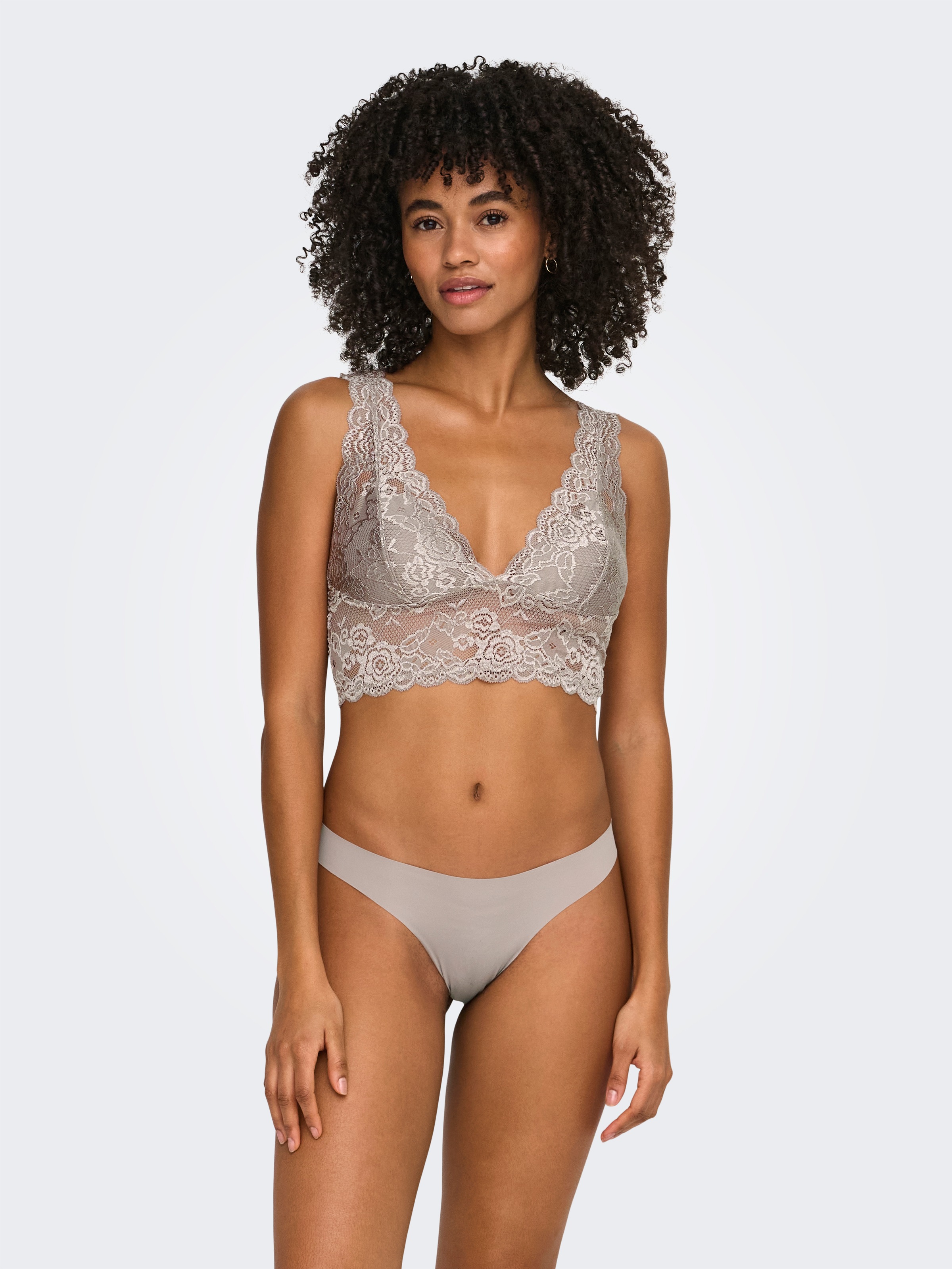 ONLY Top en dentelle »ONLCHLOE – Spitzen-Bra mit gepolsterten Cups und Stretch« coupe régulière, féminin, dentelle, fibre synthétique, col en V