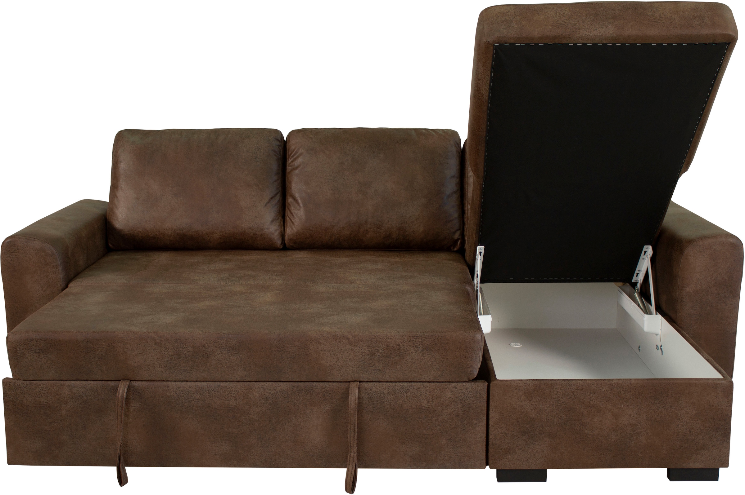 Trends by HG Canapé d'angle »Poll L-Form, B: 245 cm« mit Bettfunktion & Bettkasten