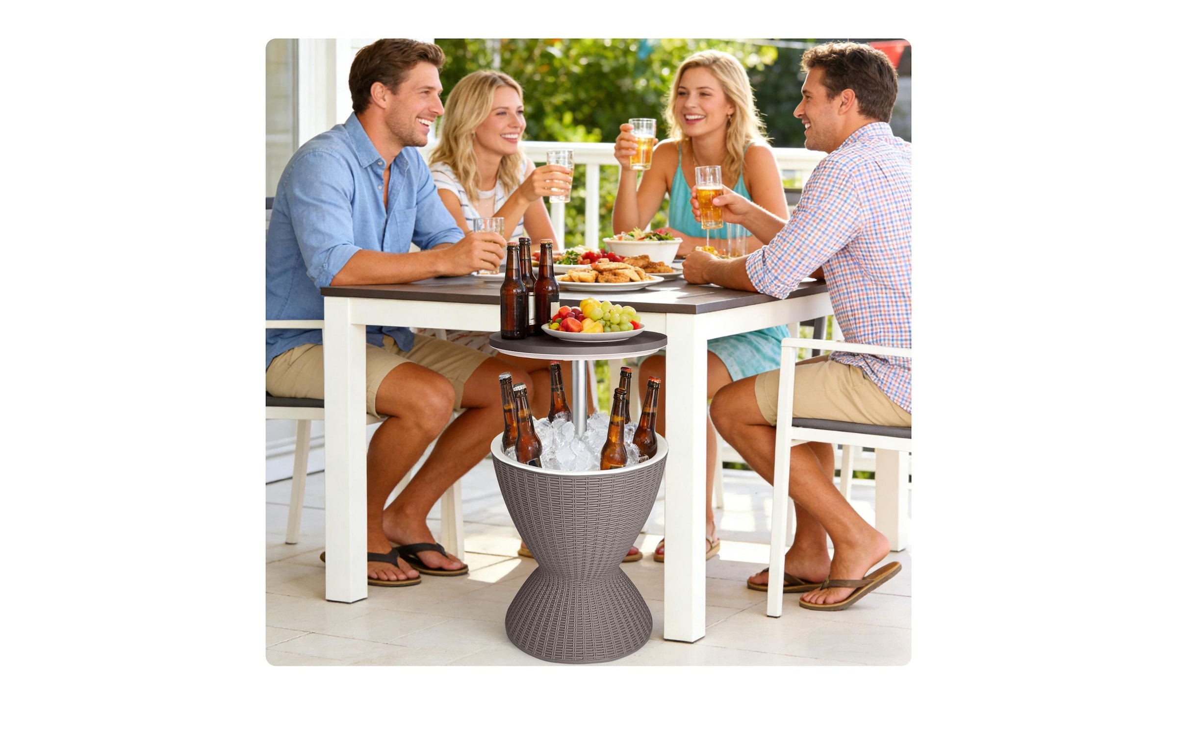 relaxdays Table d'appoint »mit Kühlfunktion 30 L 48.5 x 82 cm«