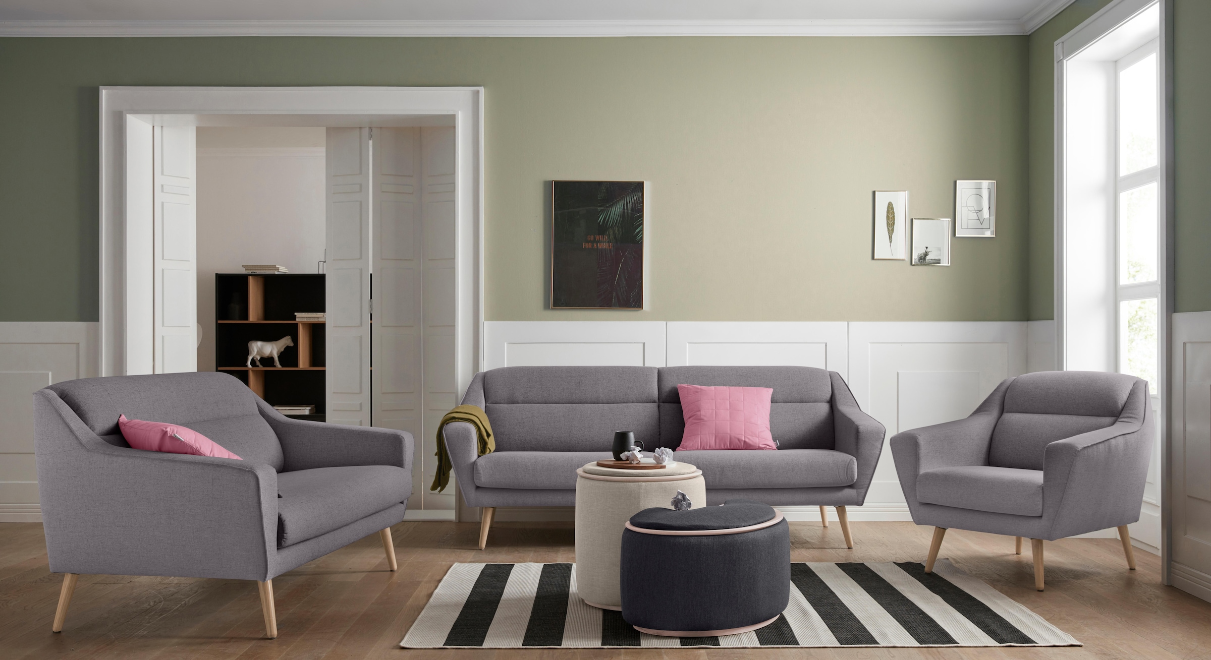 GOODproduct Sessel »Bille« mit Naht im Rückenkissen und Eiche-Beinen, Design by Morten Georgsen