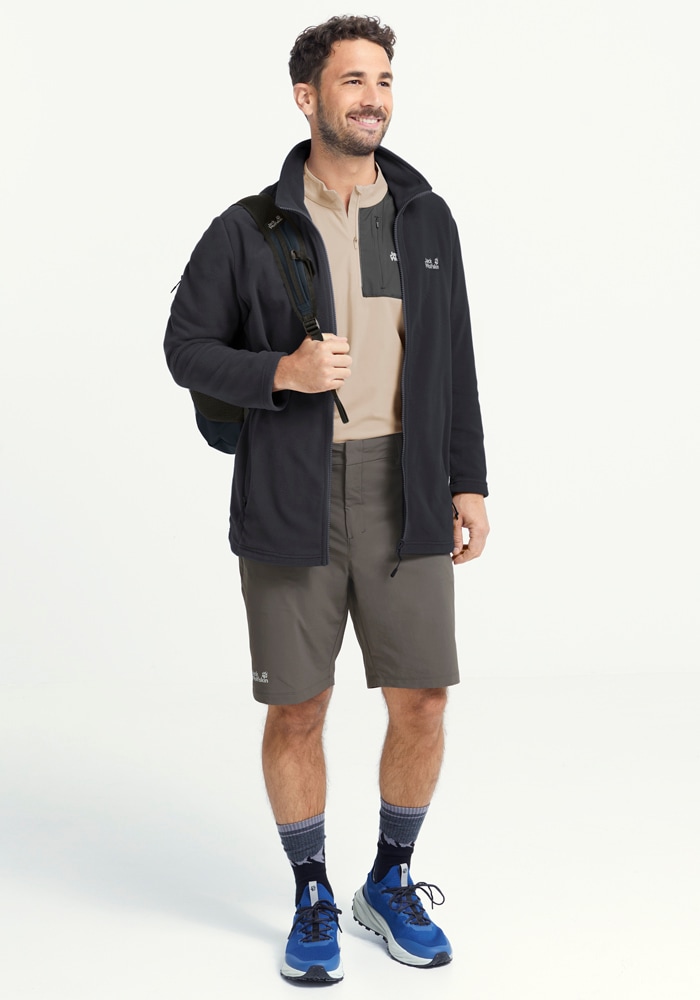 Jack Wolfskin Fleecejacke »TAUNUS 100 FZ M« mit Reissverschluss, winddicht, windabweisend, atmungsaktiv, wärmend