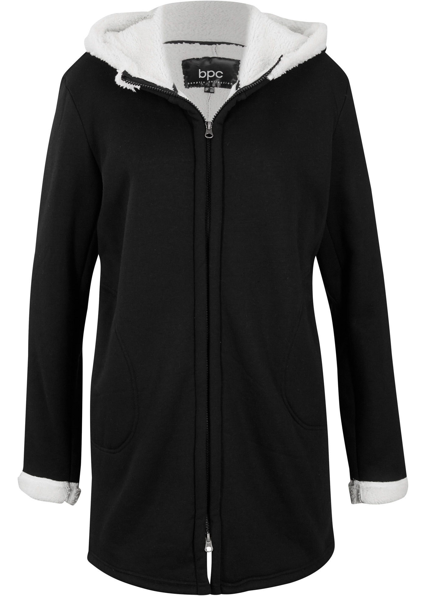 bonprix Sweat à capuche »Kapuzen-Sweatjacke mit Teddyfell« Kapuzen-Sweatjacke mit Teddyfell