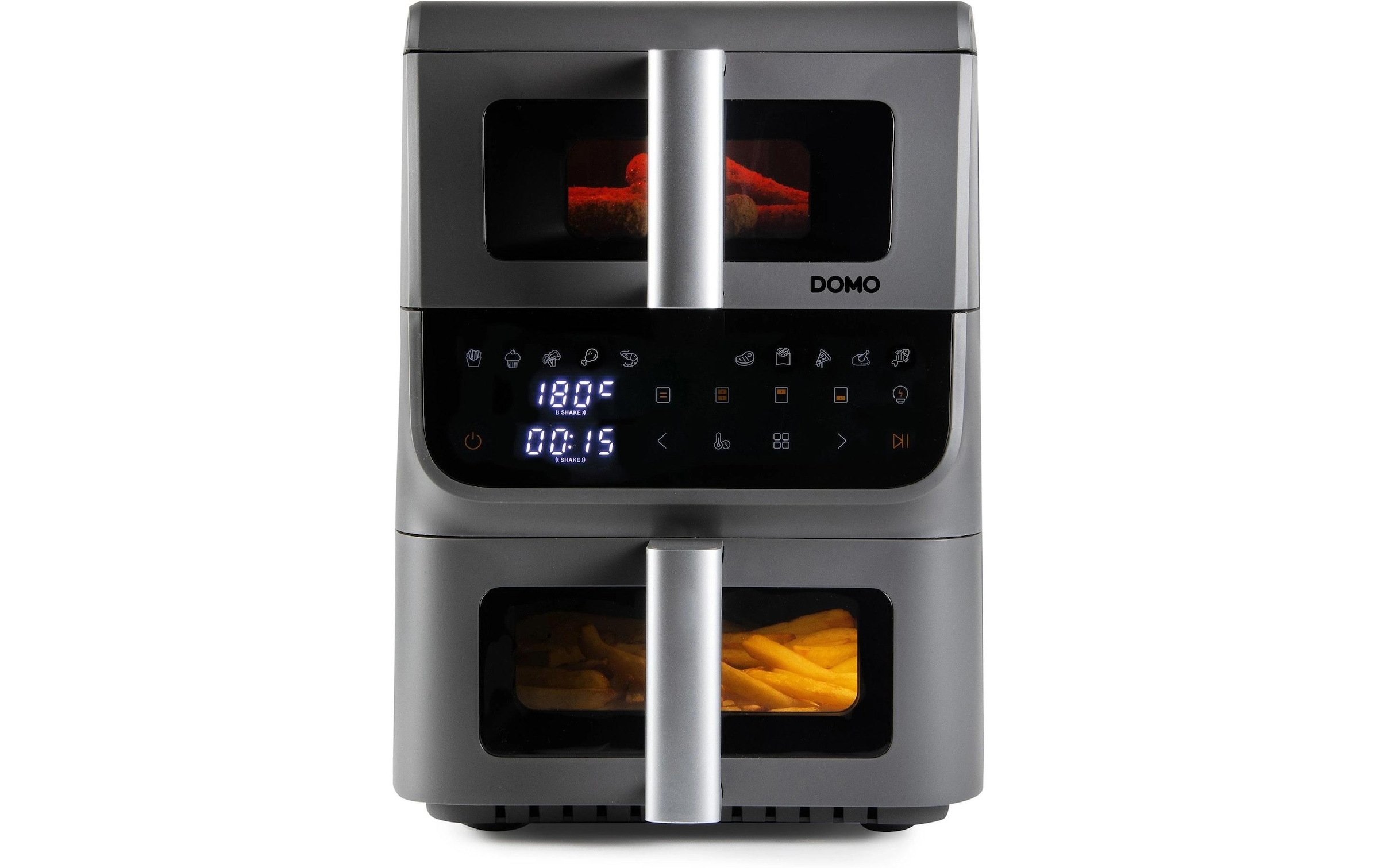 Domo Heissluftfritteuse »DO550FR 10 l« Fritteuse mit zwei Körben und Sichtfenster