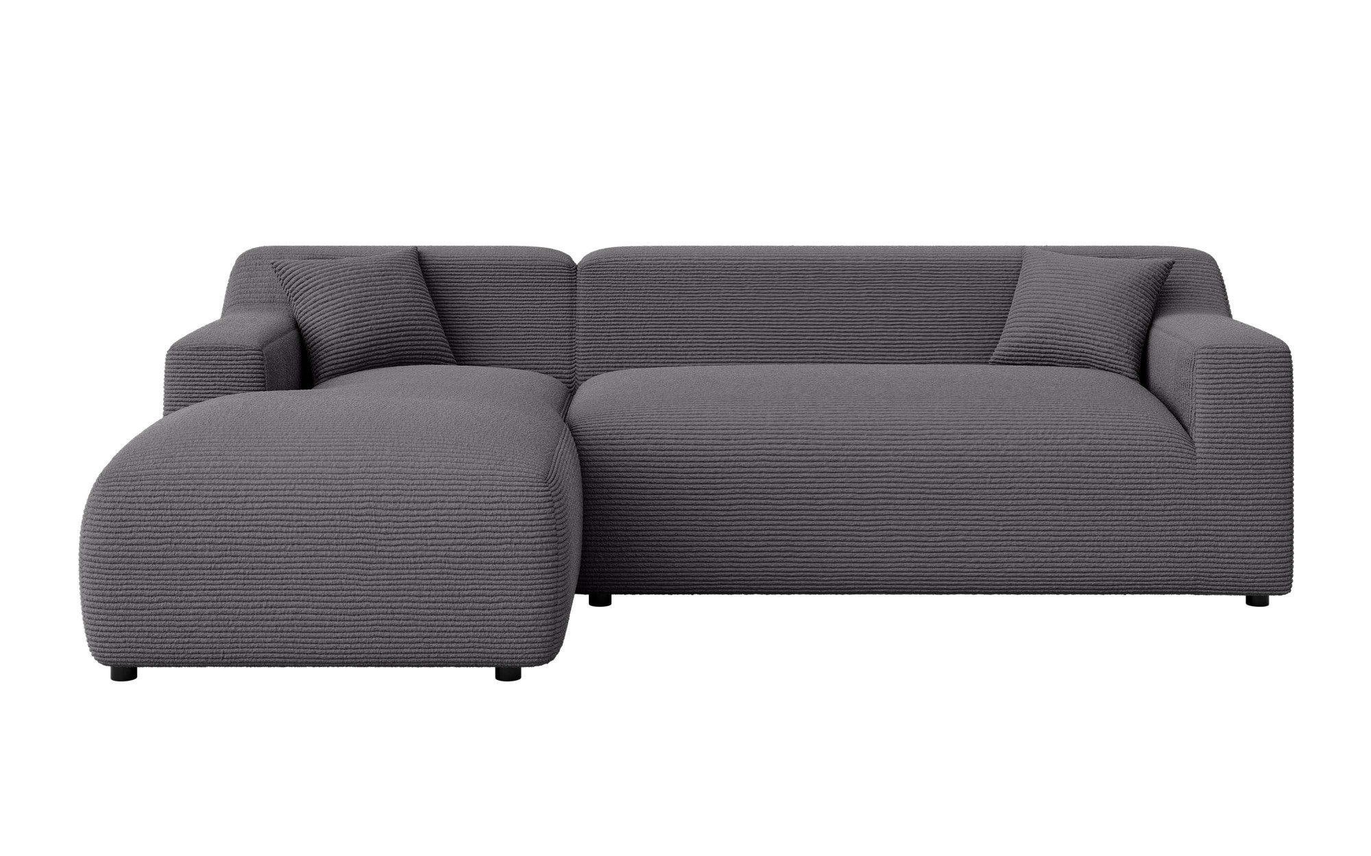Home affaire Ecksofa »LILLIANA Designsofa, L-Form mit Recamiere rechts/links bestellbar« L-Form mit Wellenunterfederung, Masse B/T/H: 256/160/76 cm