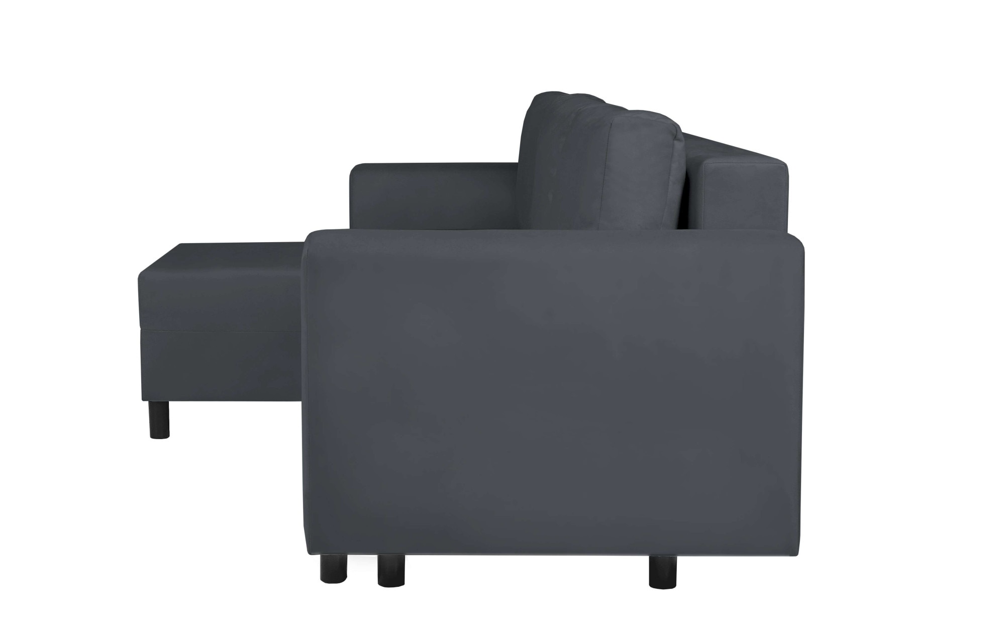 Home affaire Ecksofa »GLENOE Schlafsofa mit Bettkasten, Recamiere beidseitig montierbar« L-Form, Masse B/T/H: 230/135/84,5 cm, Velvet & Struktur weich