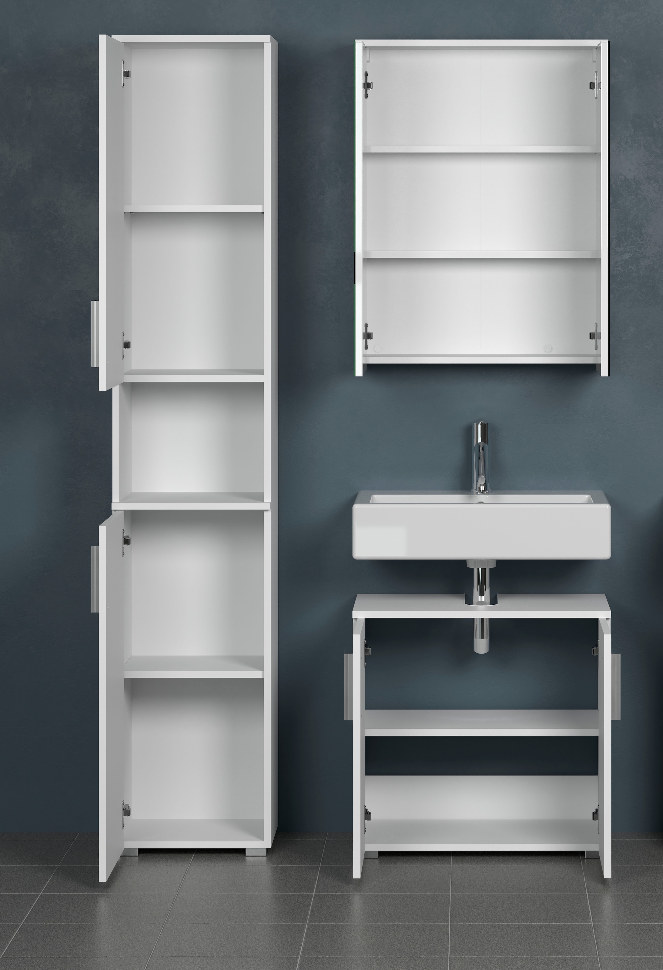 welltime Badezimmer-Set »Prag« Set, 3 Stk. tlg.