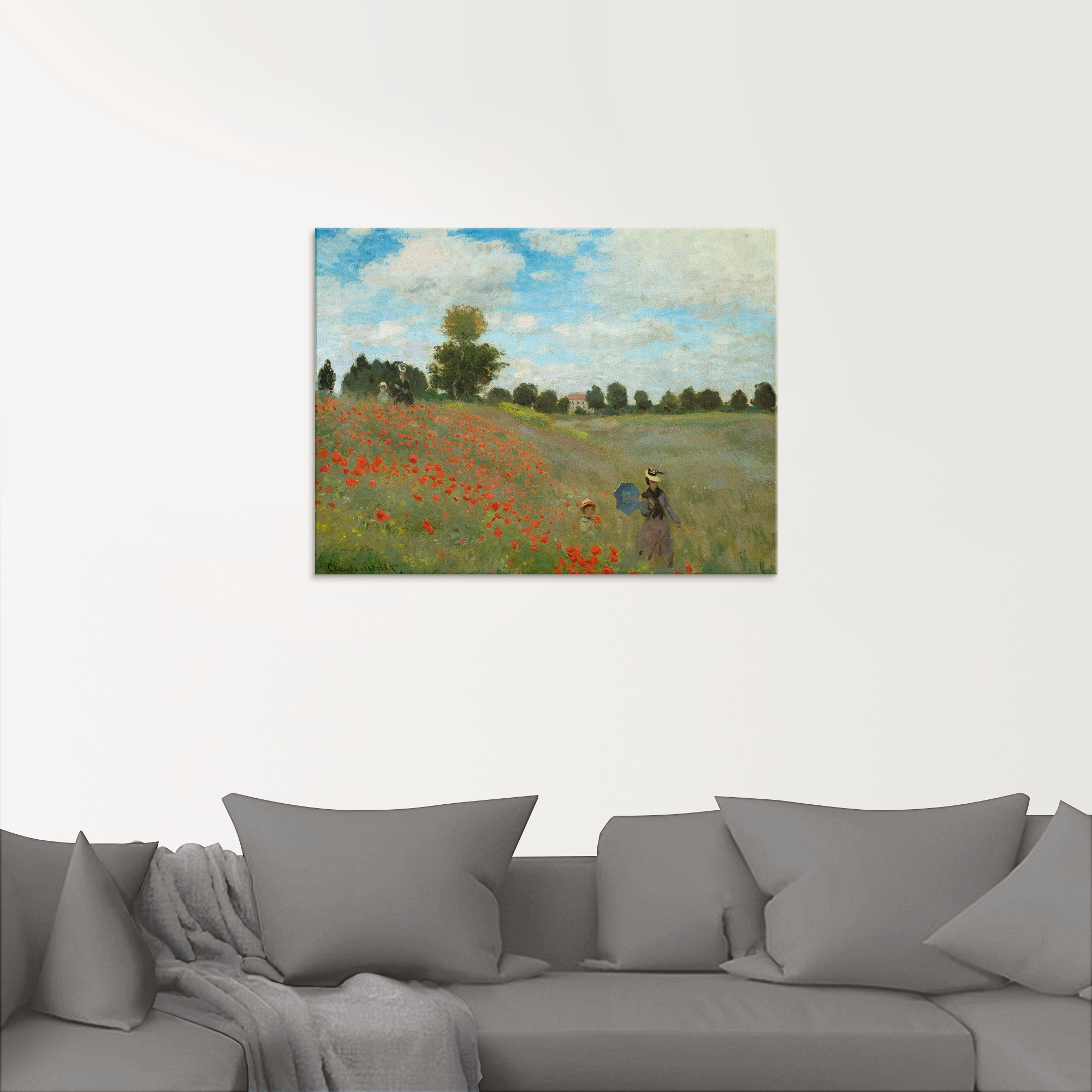 Artland Glasbild »Mohnfeld bei Argenteuil. 1873« Blumen 1 Stk. tlg. in verschiedenen Grössen