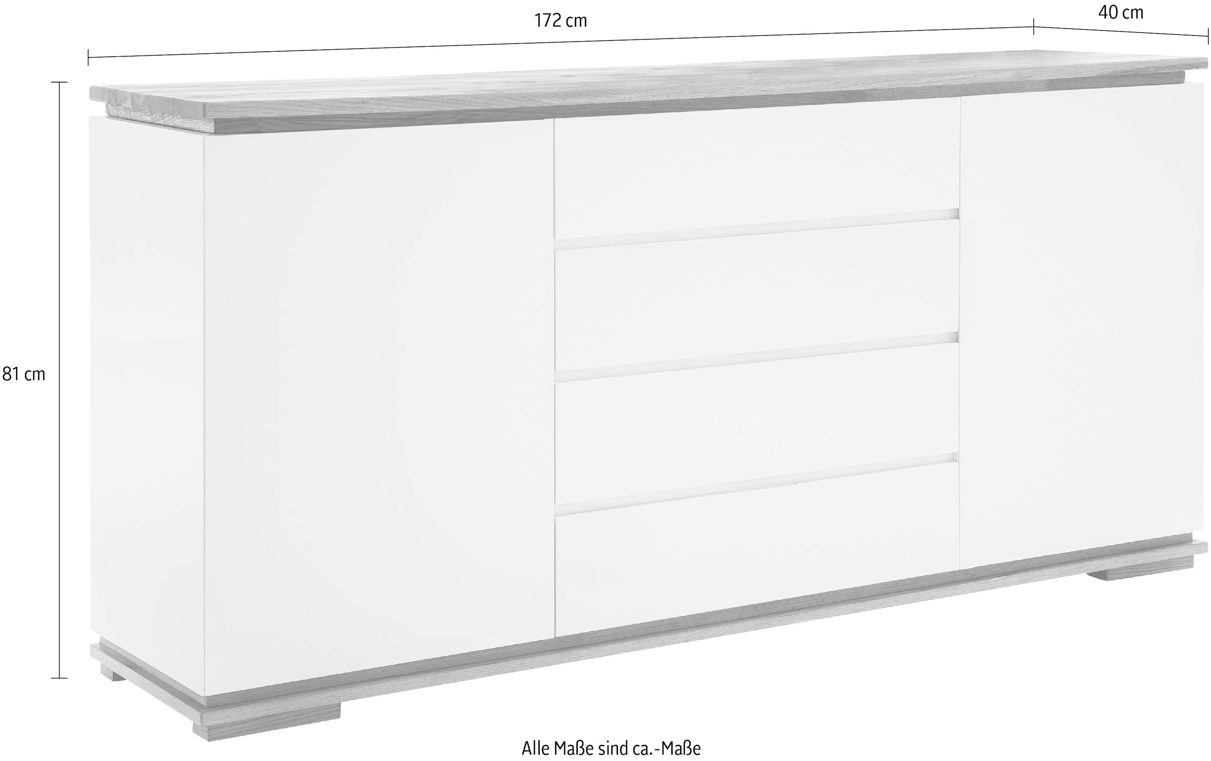 MCA furniture Sideboard »Chiaro« Breite ca. 172 cm