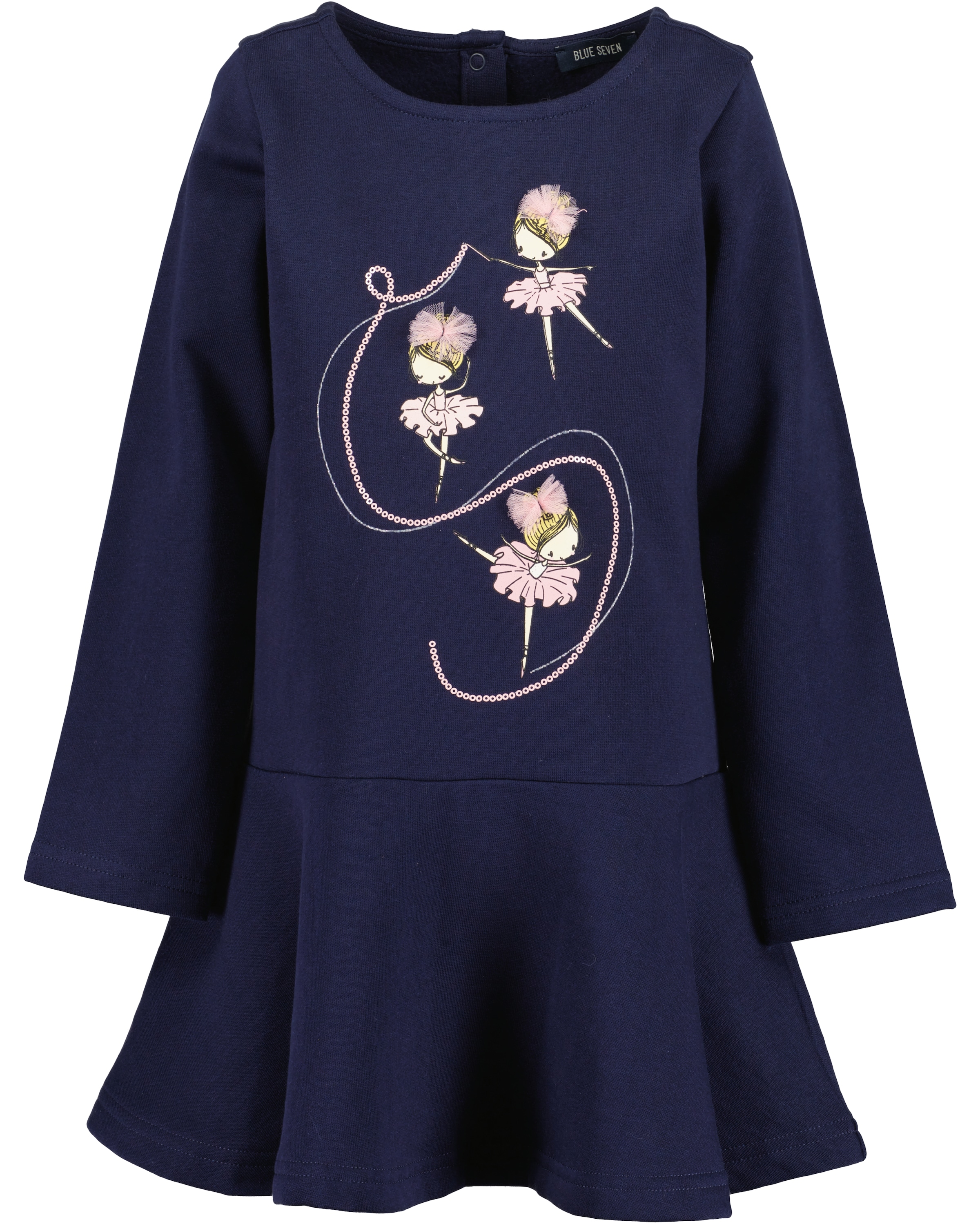 Blue Seven Robe en sweat coton, imprimé pailleté avec détails en sequins et tulle,