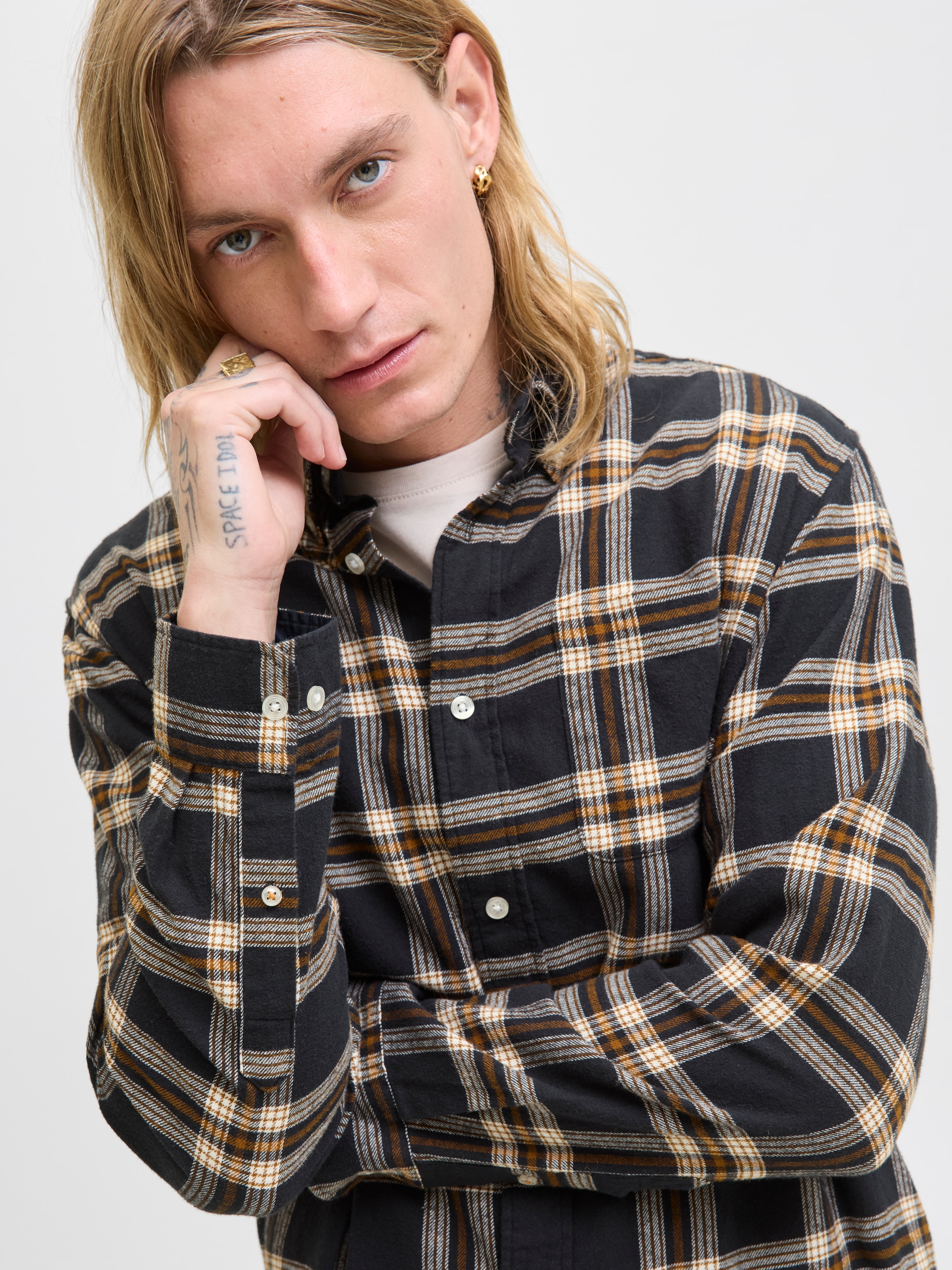 Jack & Jones Chemise à manches longues »JJECLASSIC FLANNEL CHECK SHIRT LS SN«