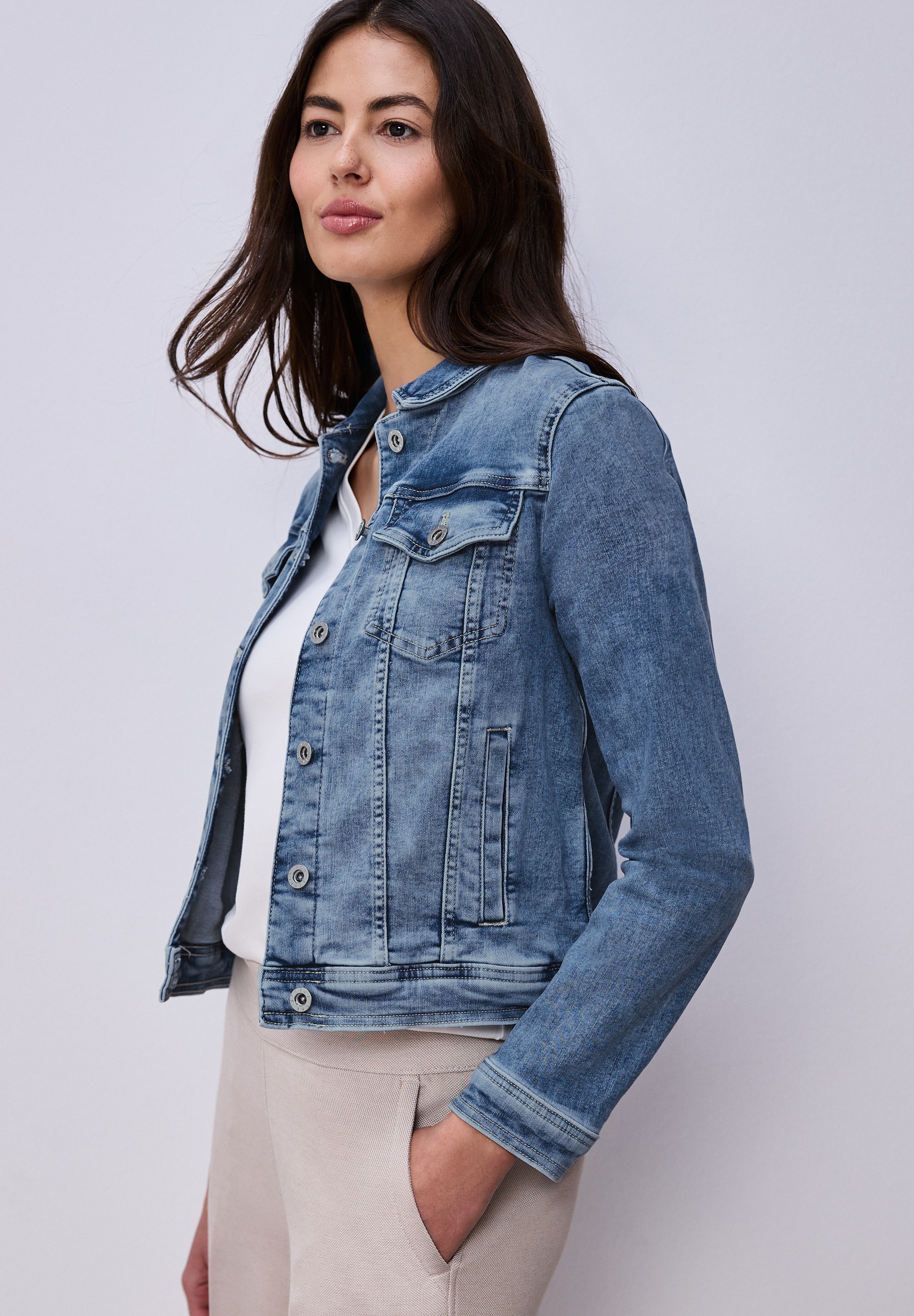 STREET ONE Veste en jean avec poches poitrine
