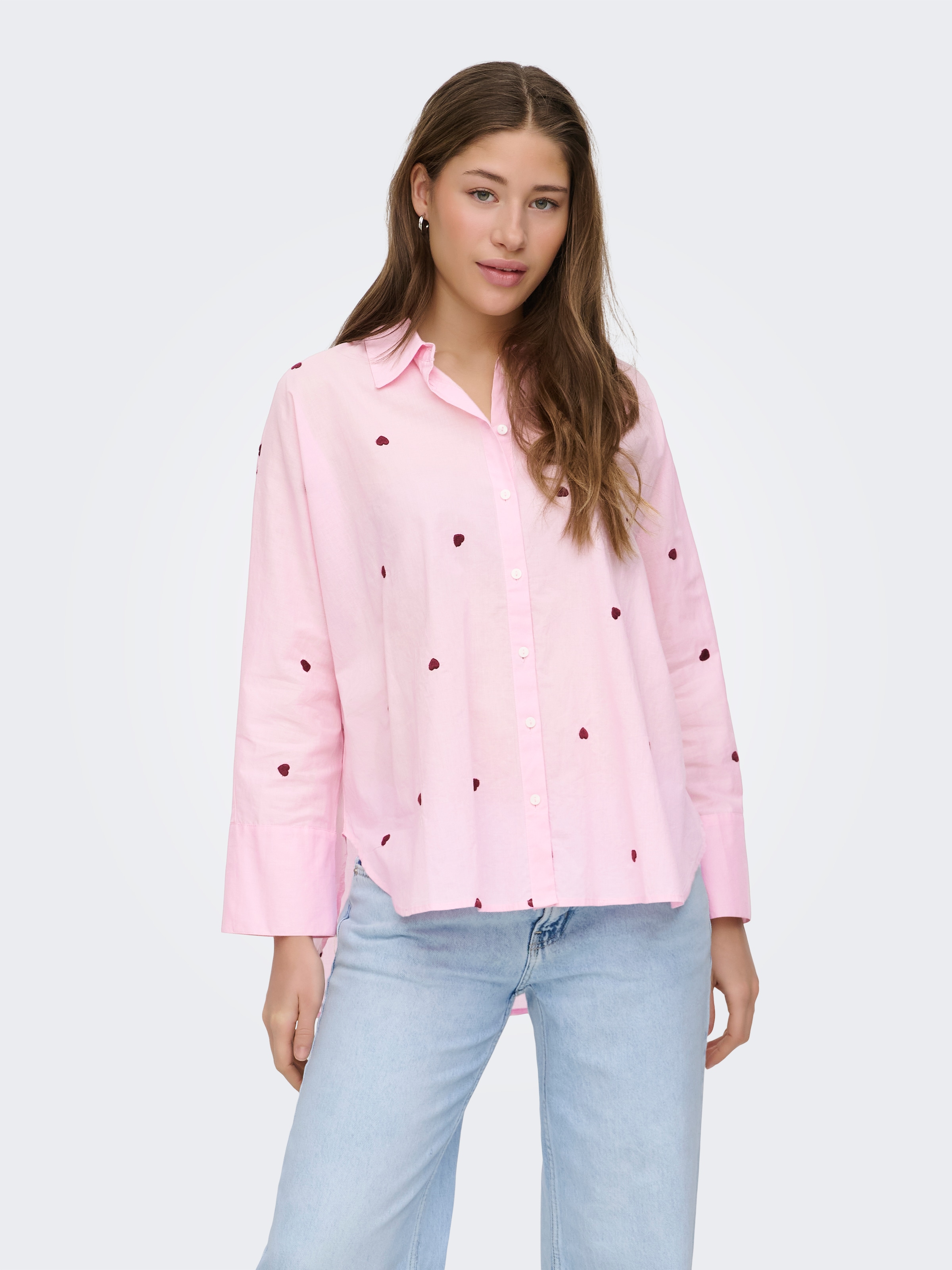 ONLY Blouse chemise »ONLNEW LINA GRACE LS EMB SHIRT NOOS WVN«