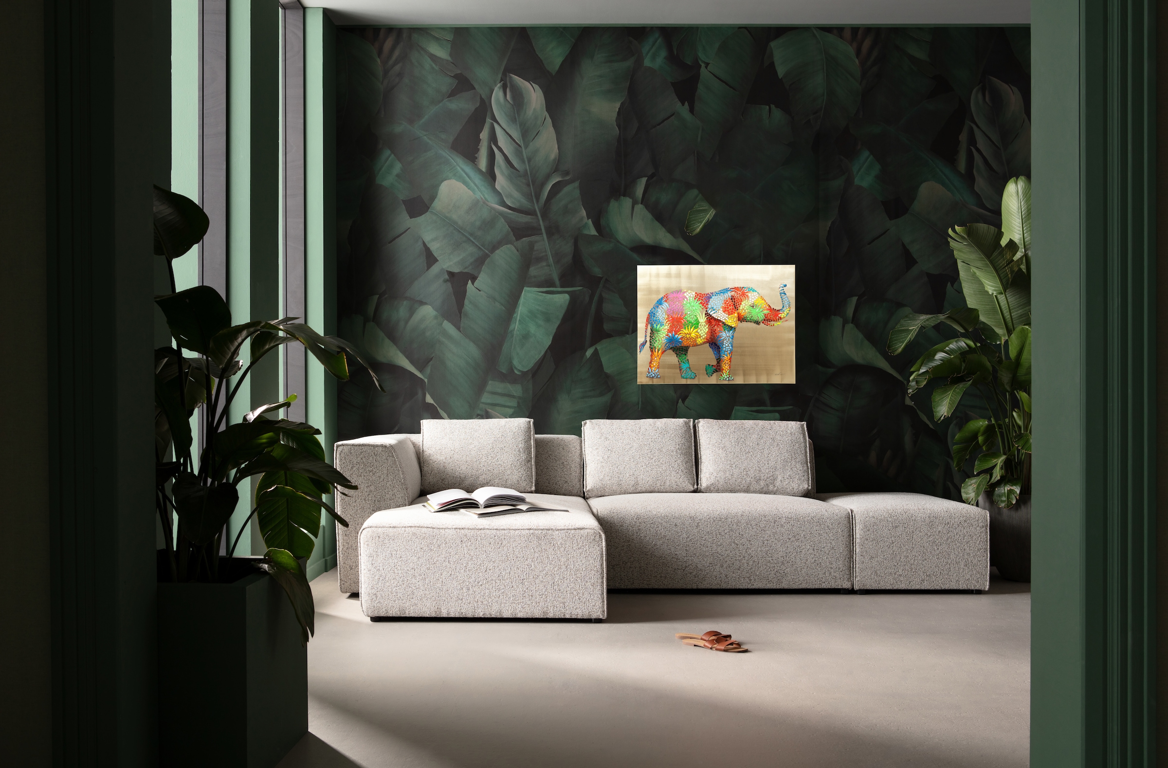 Kare Design Leinwandbild »Flower Elefant 50x40cm« 1, 