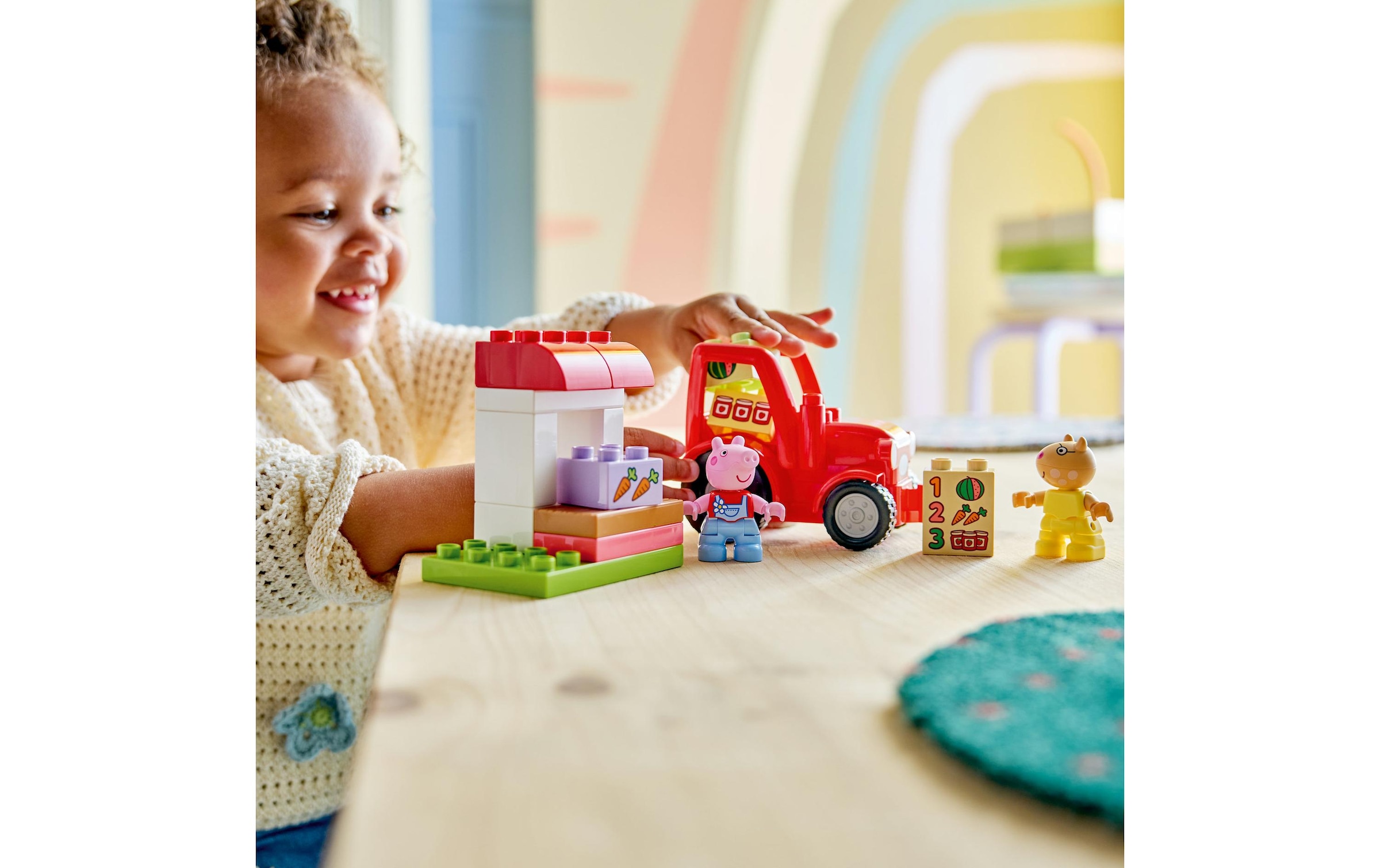 LEGO® Konstruktionsspielsteine »Traktor und Marktstand (10468), LEGO DUPLO Peppa Pig«