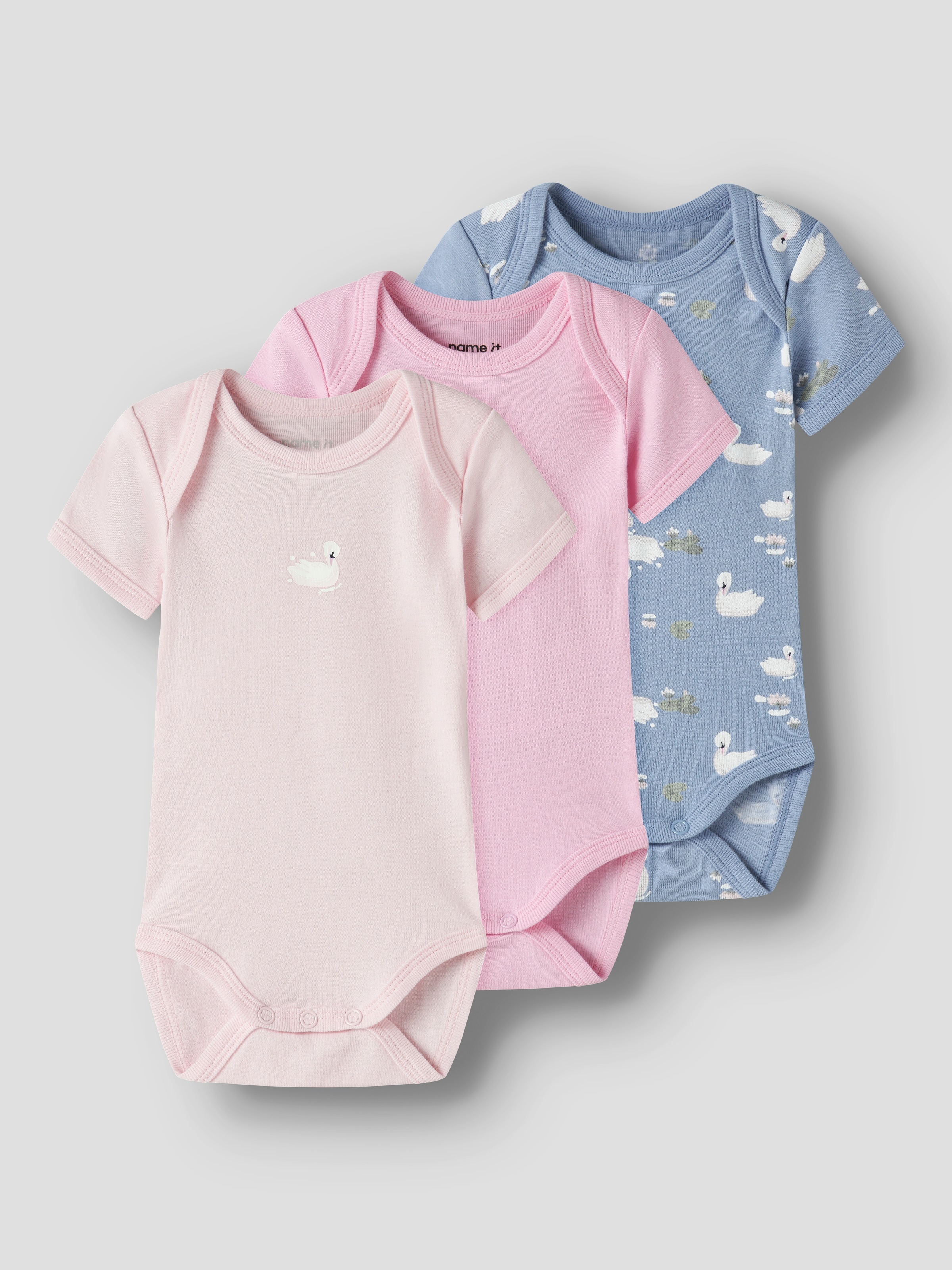 Name It Kurzarmbody »NBFBODY 3P SS SWAN NOOS« Packung, 3 tlg.