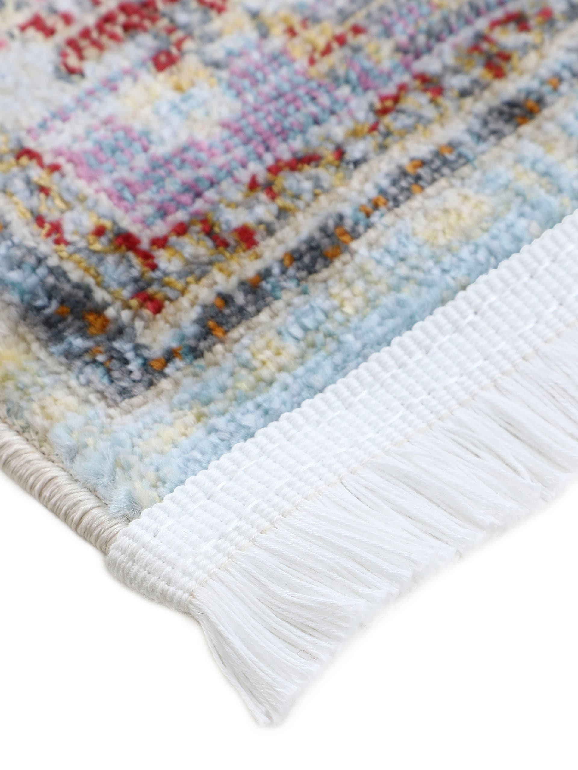 carpetfine Teppich »Esha ,   auch als Läufer erhältlich« rechteckig 8 mm Höhe Vintage Orient Look, schöne Farben, mit Fransen, Wohnzimmer