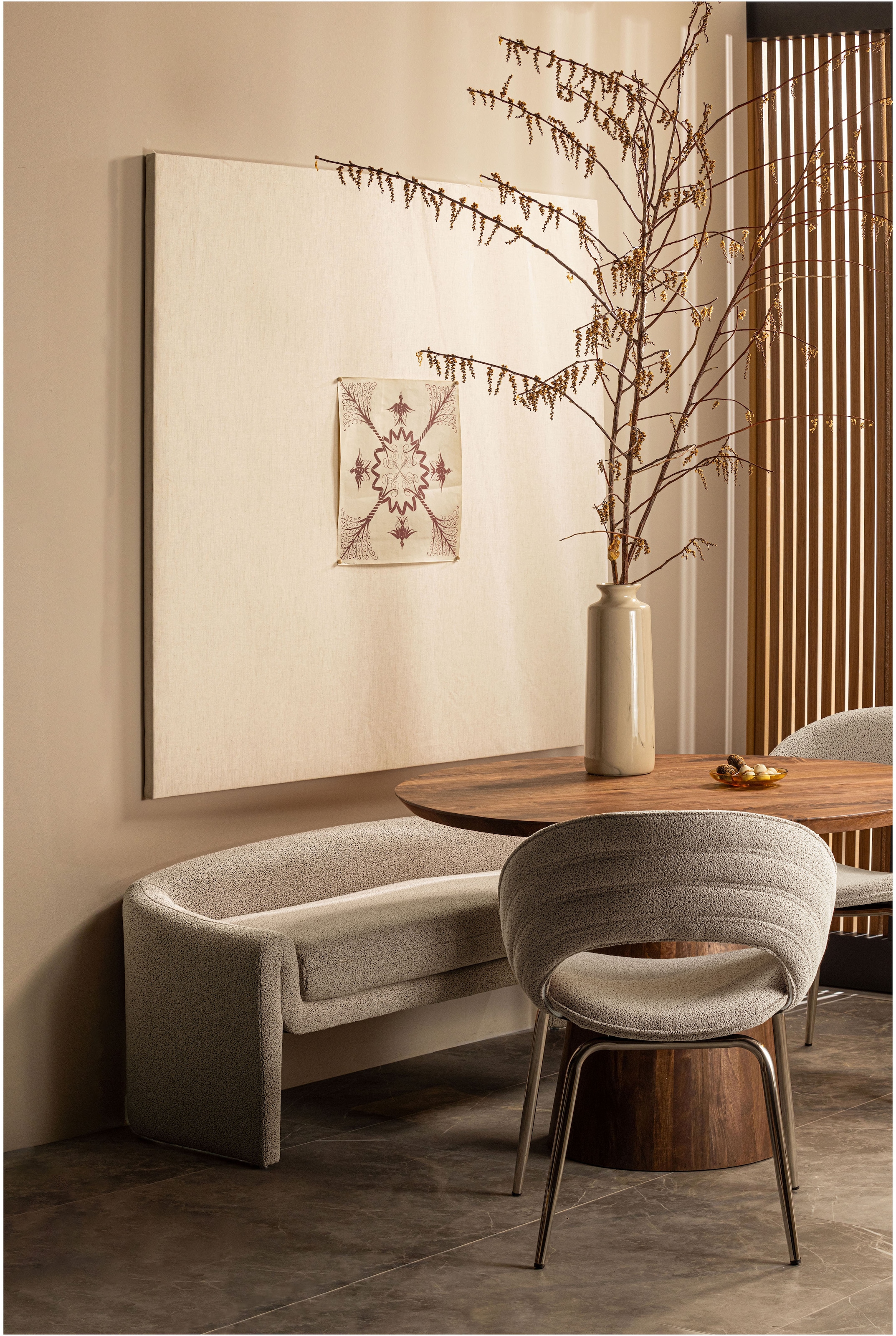 WOOOD Sitzbank »Zone grob gewebter Bezug mit subtiler Rückenlehne 160x52x60 cm« Tragkraft 100 kg, Standfüsse 27 cm hoch, Maximale Verschleissfestigkeit