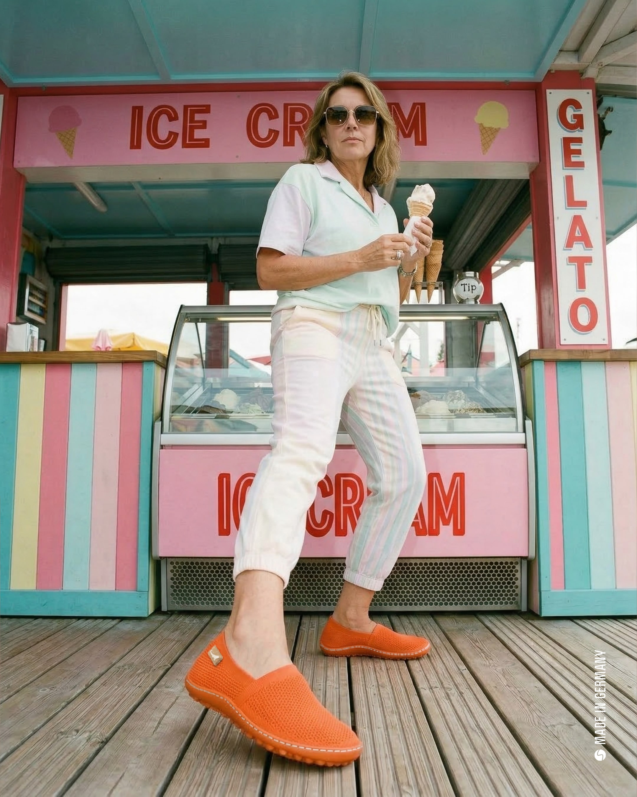 Leguano Chaussures pieds nus »FLAIR«  Mocassin, chaussure à enfiler avec écusson logo au talon