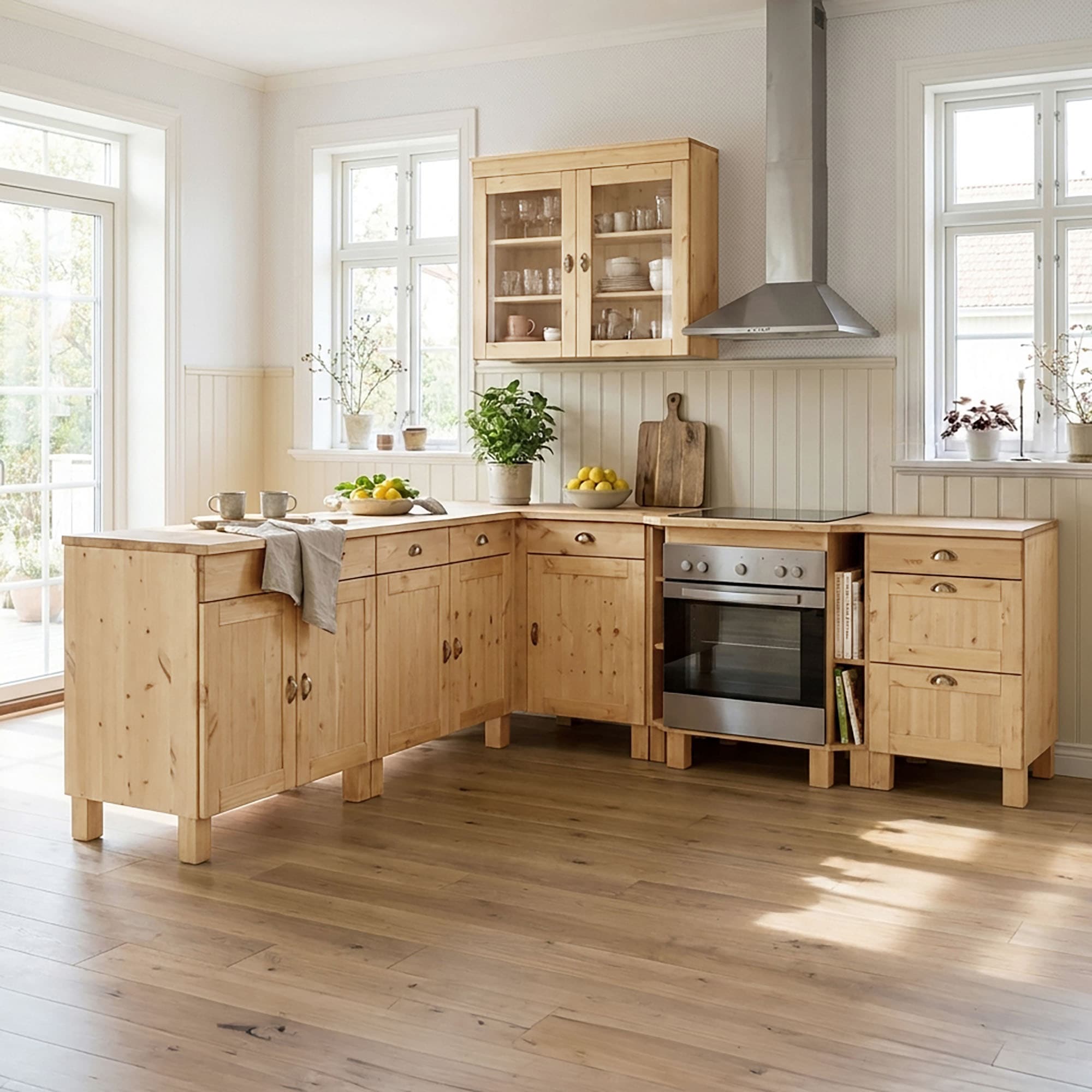Home affaire Armoire basse »Oslo« 50 cm de large, en 2 profondeurs, avec plan de travail de 23 mm, 3 tiroirs