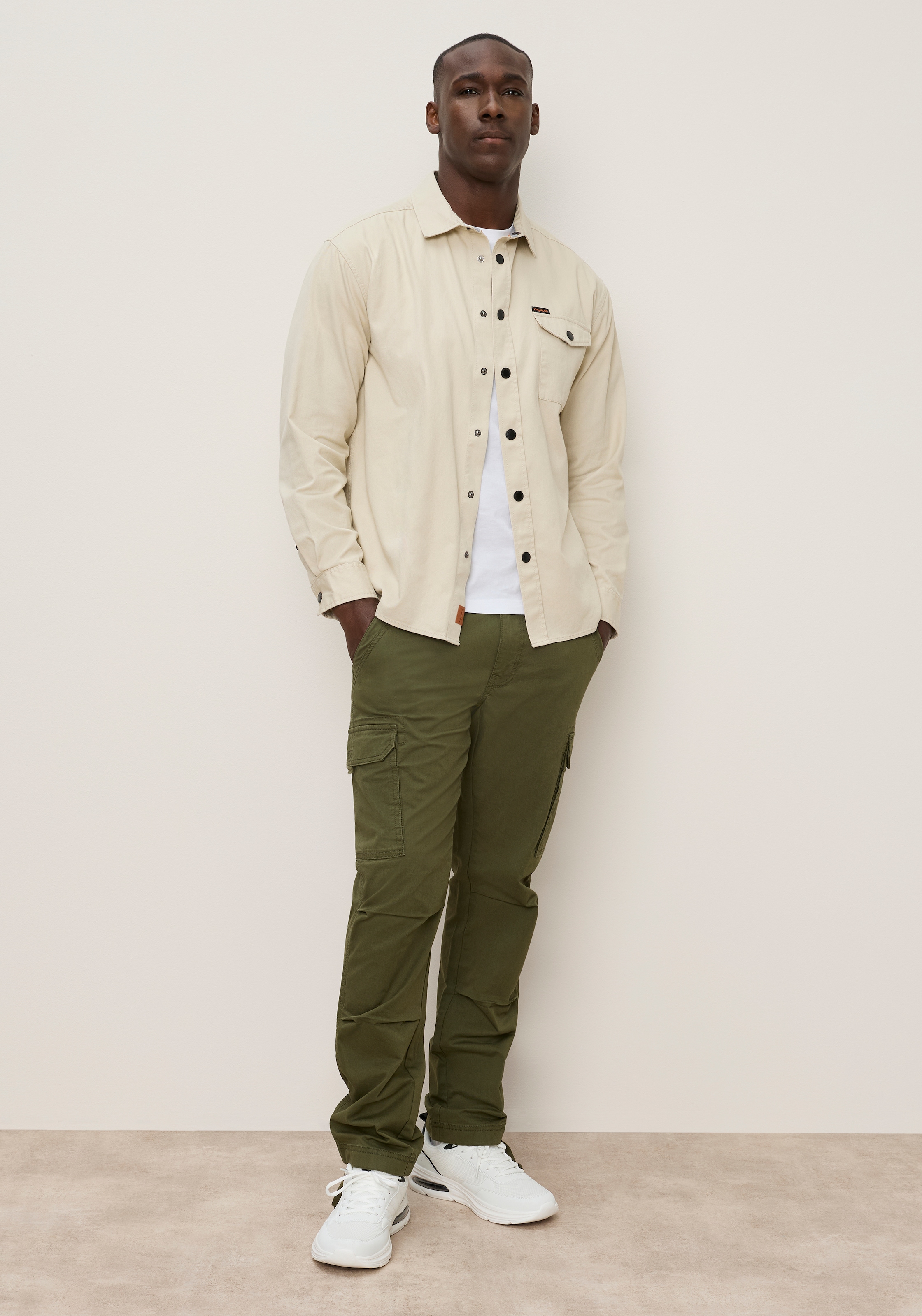 KangaROOS Chemise à manches longues avec boutons-pression en sergé