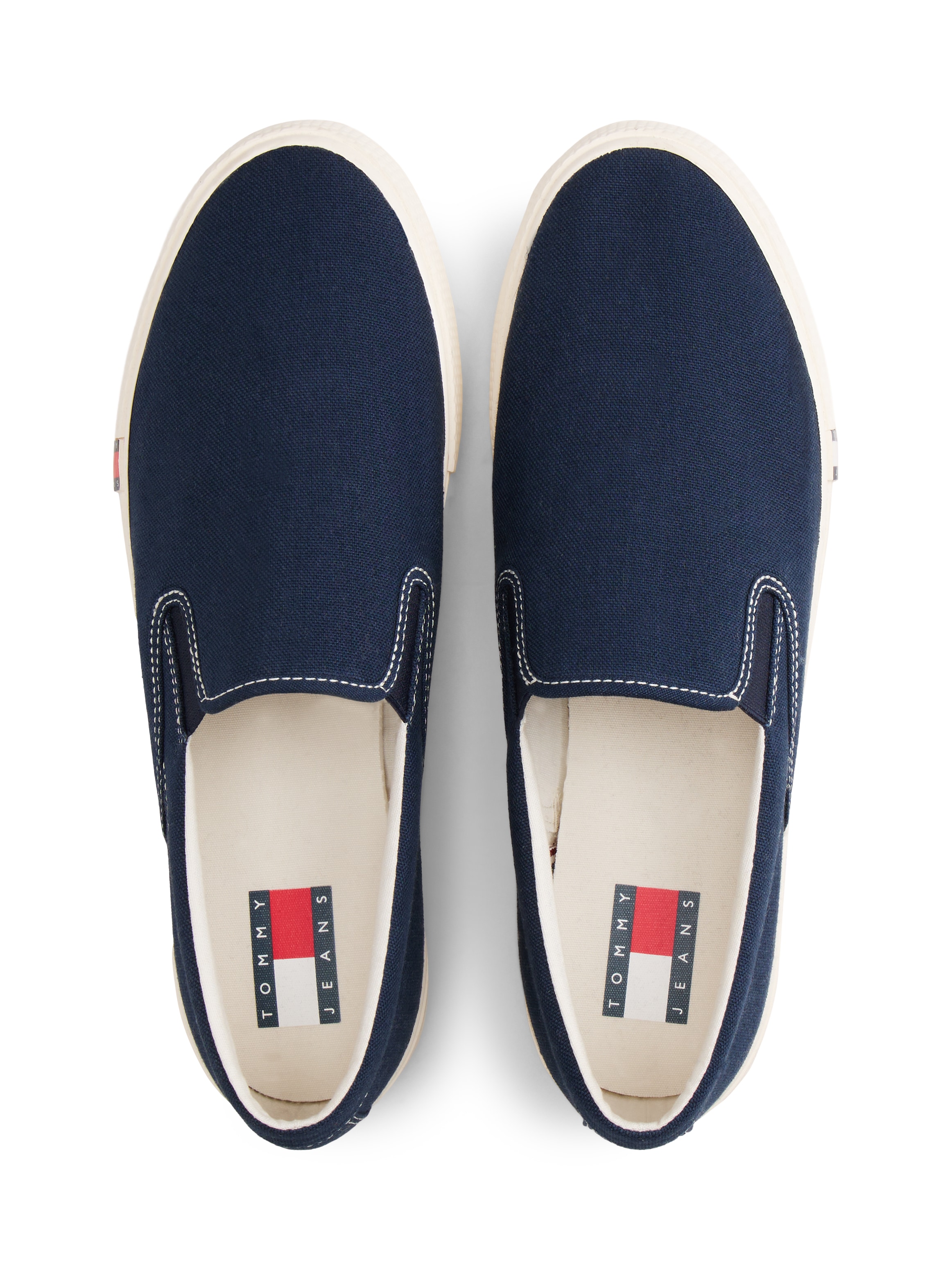Tommy Jeans Slipper »ARCHIVE VULC. Y2K  SLIP ON«  Chaussure de loisirs, chaussure basse, mocassin avec empiècements stretch des deux côtés
