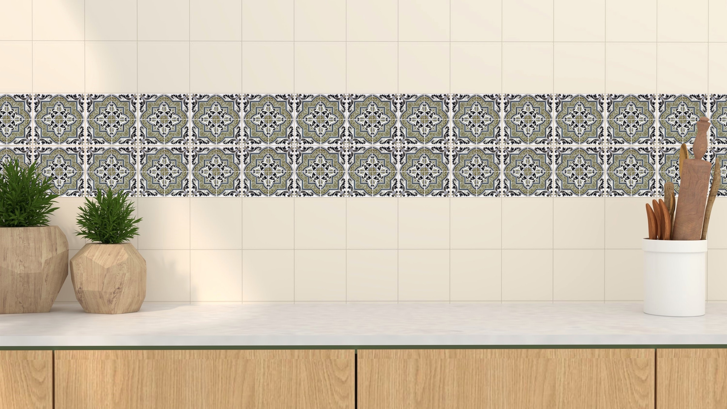 Home affaire Autocollants pour carrelage »Ornamente« Stickerfliesen, selbstklebend, Sticker, 12er Set