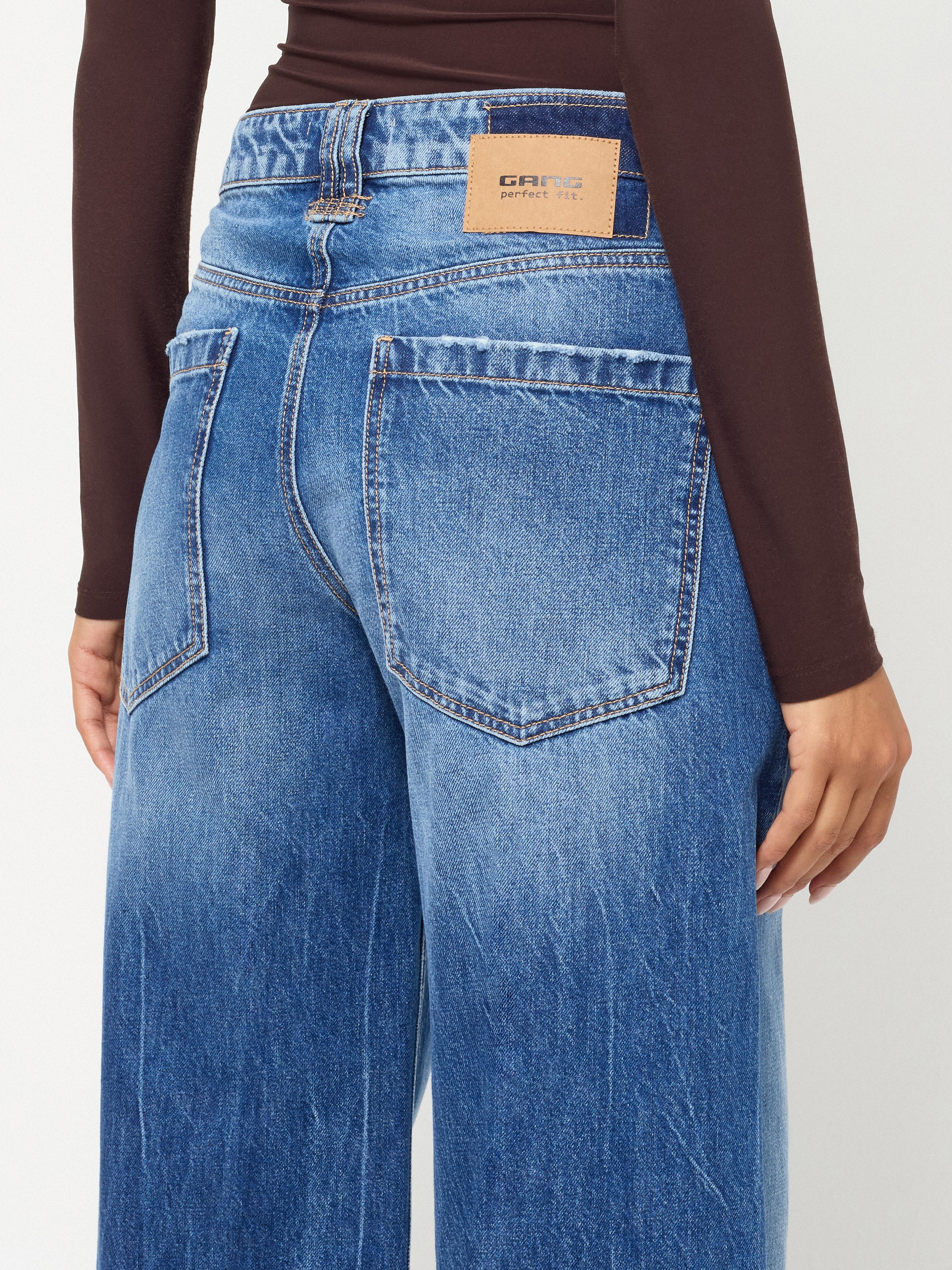 GANG Jeans à 5 poches »94CORA« En coupe baggy avec taille basse