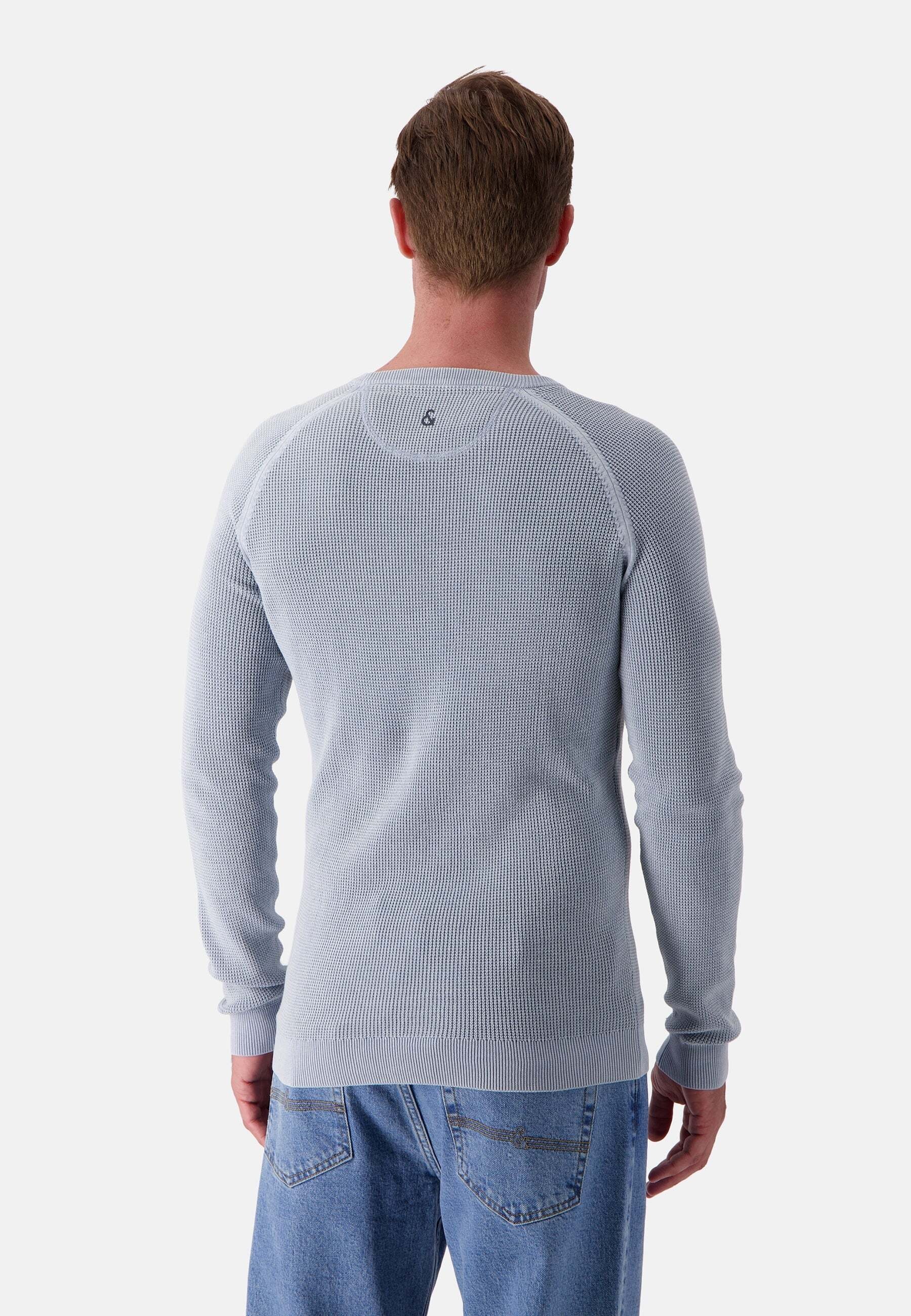 colours & sons Strickpullover »colours & sons Pullover Roundneck-Washed«